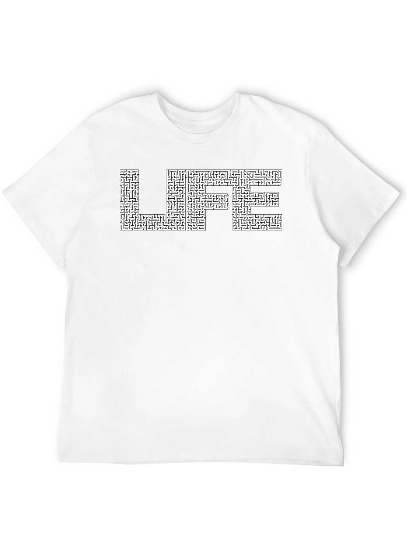 Life Maze T-Shirt - Black Crew Neck