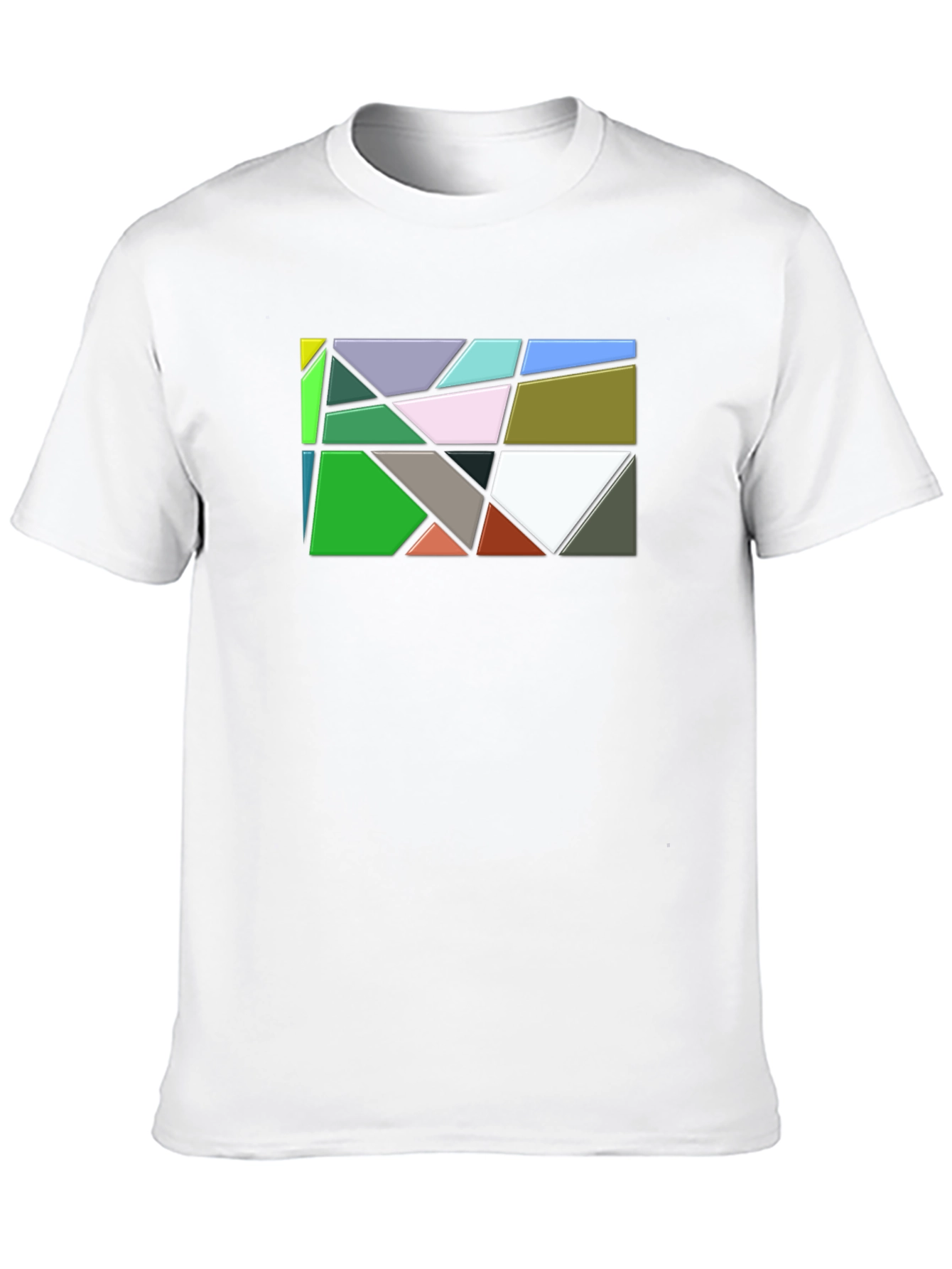 Geometric Abstract Art Mens Black T-Shirt