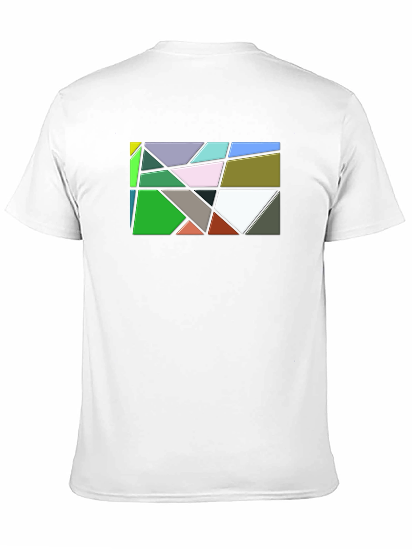 Geometric Abstract Art Mens Black T-Shirt