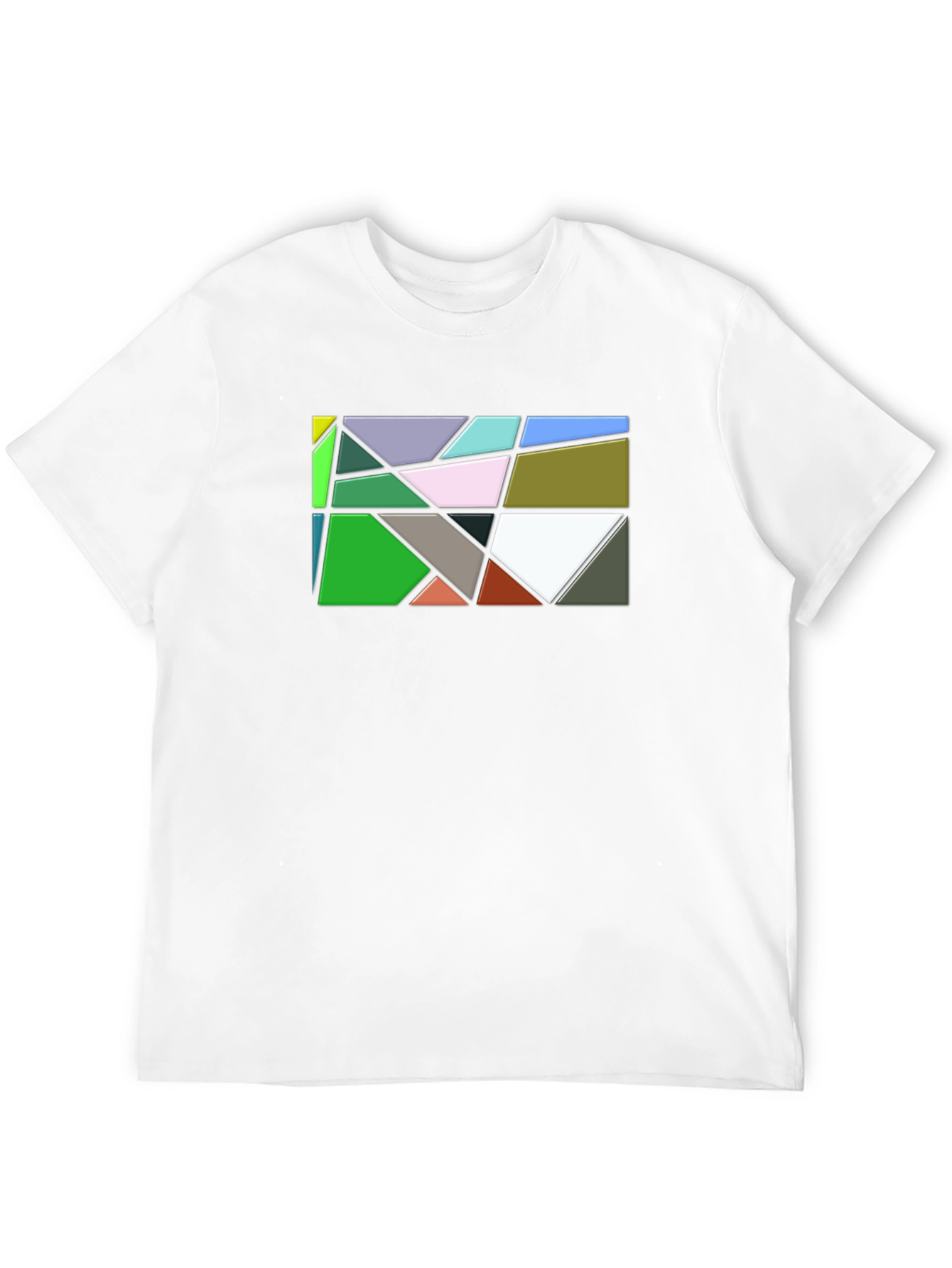 Geometric Abstract Art Mens Black T-Shirt