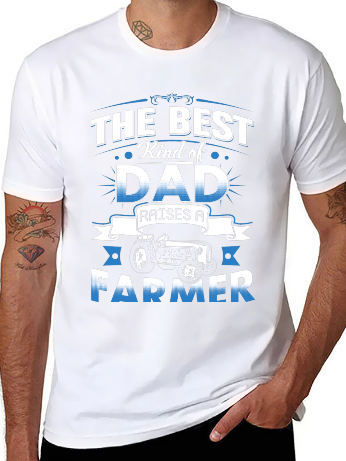 Best Dad Raises A Farmer T-Shirt