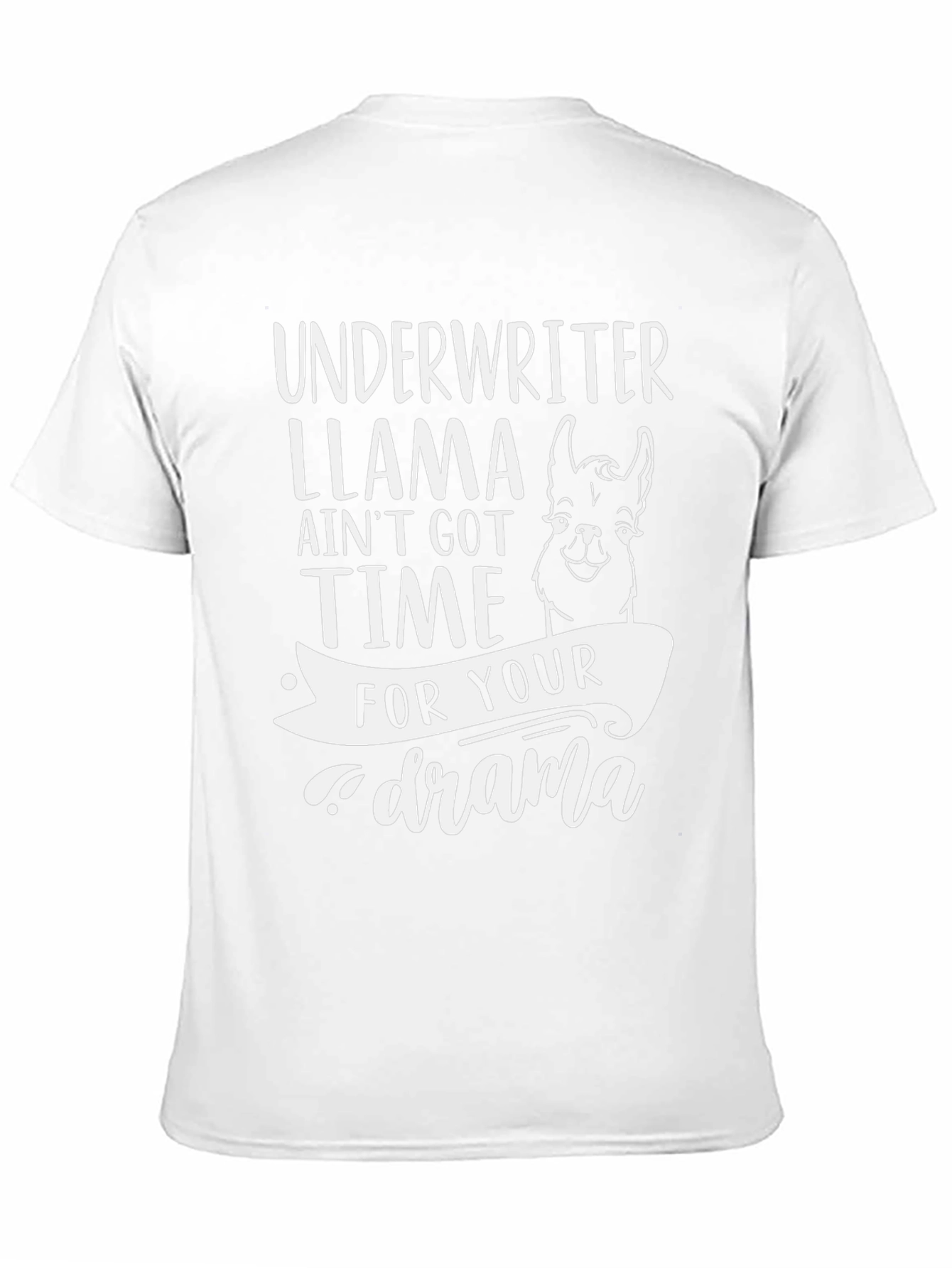 Underwriter Llama Drama Funny Graphic Tee