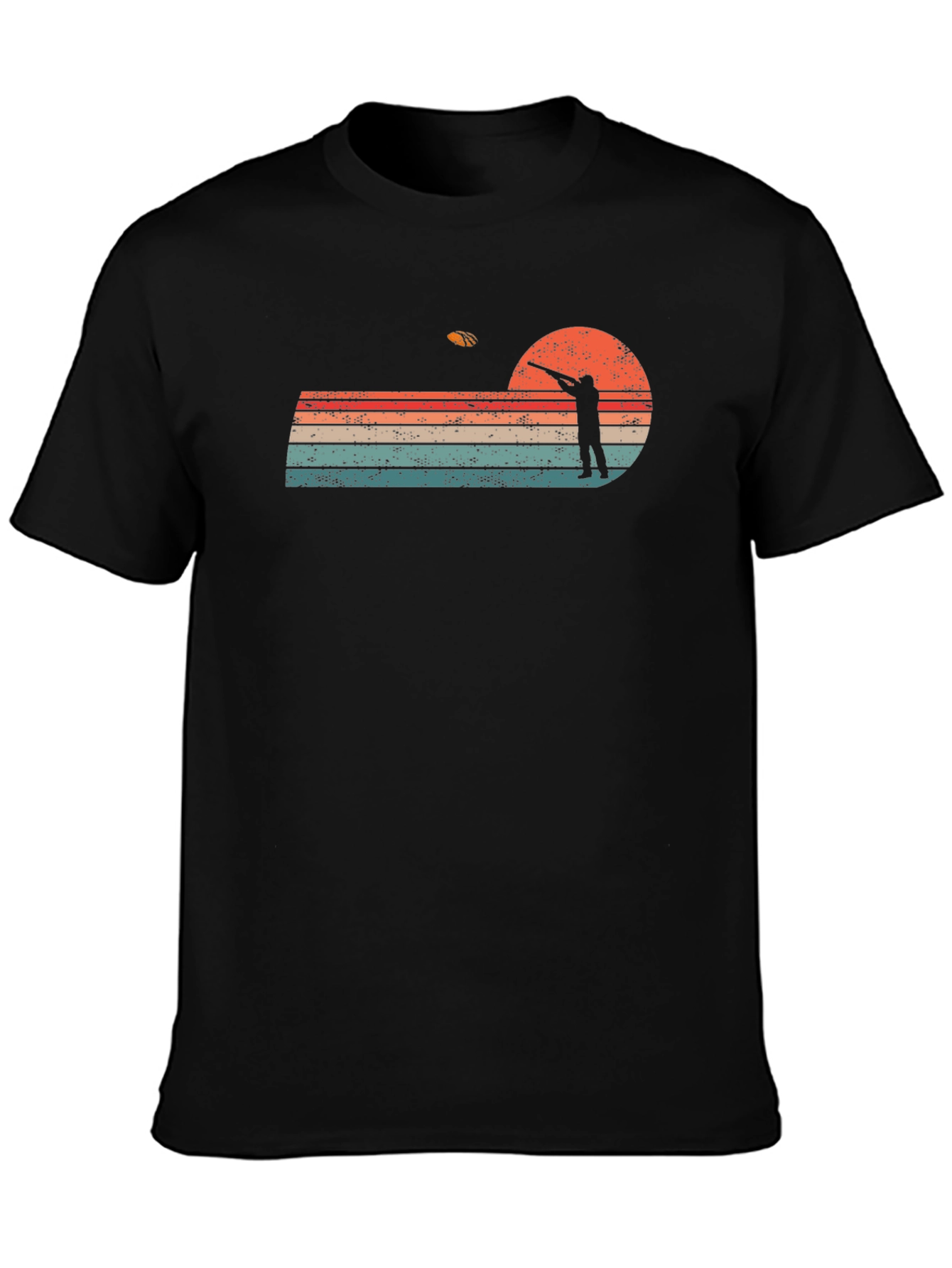 Retro Sunset Skeet Shooting Graphic Tee