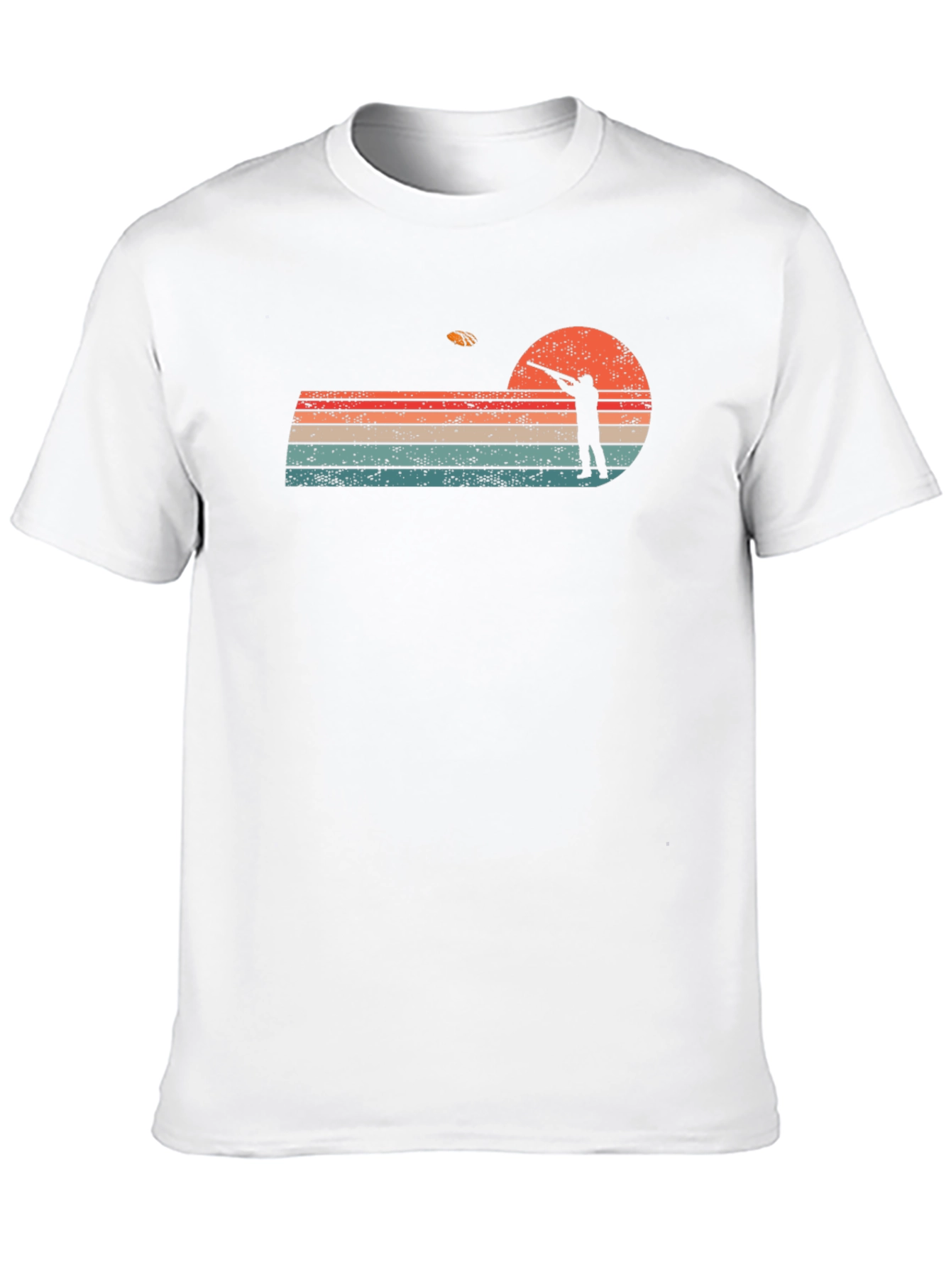 Retro Sunset Skeet Shooting Graphic Tee