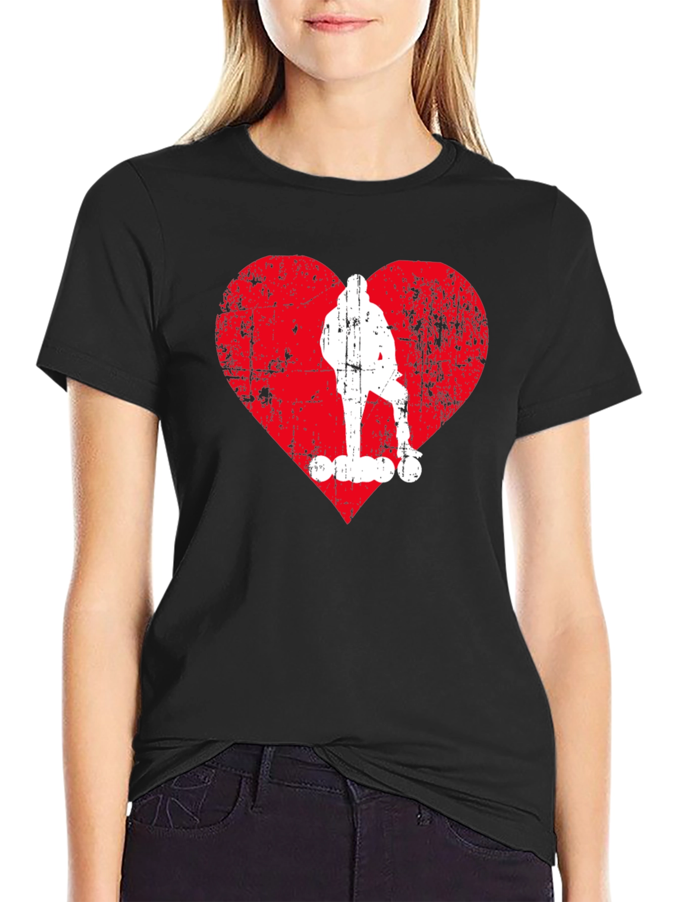Skater Heart Graphic T-Shirt - Cool Casual Tee