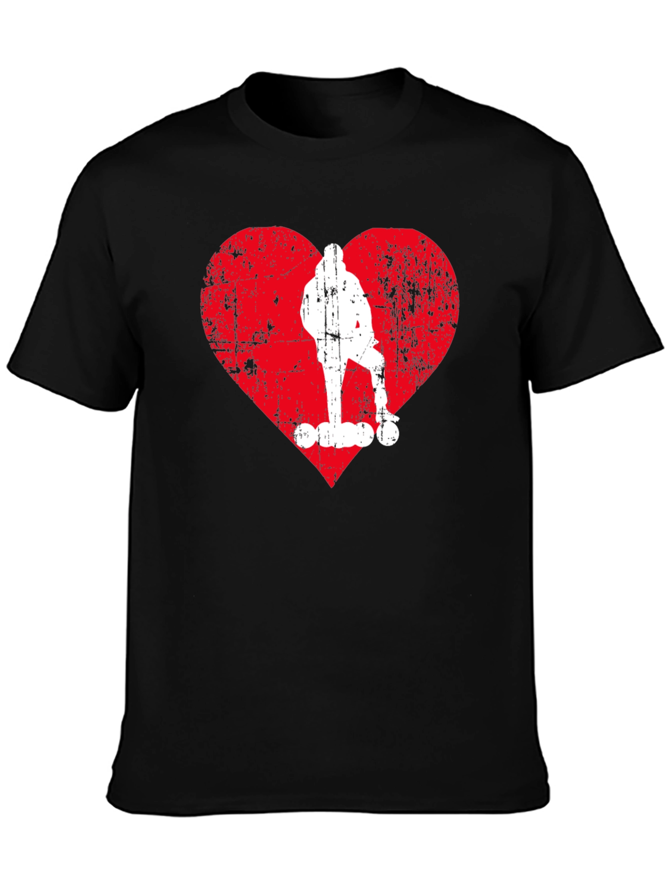 Skater Heart Graphic T-Shirt - Cool Casual Tee