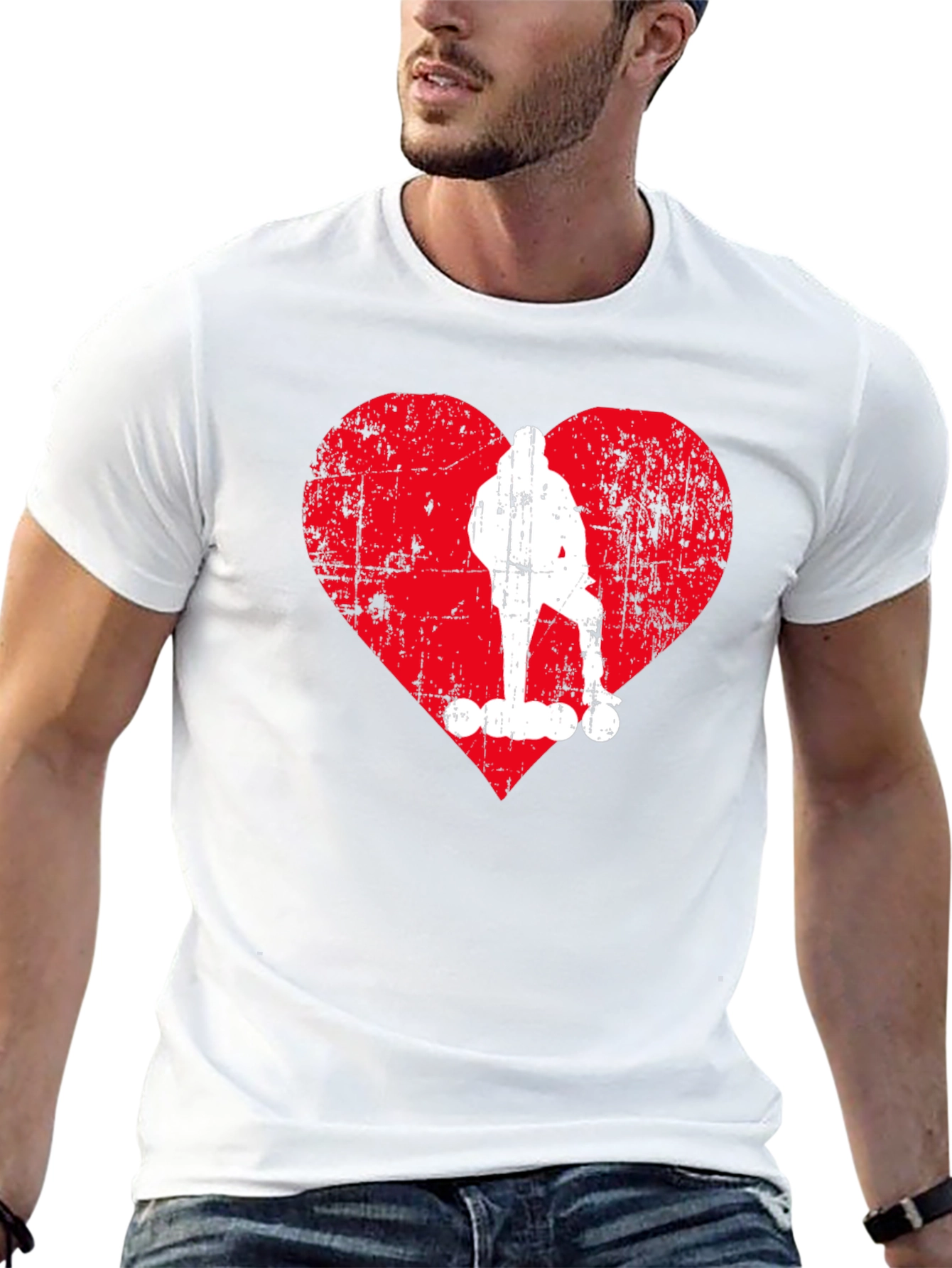 Skater Heart Graphic T-Shirt - Cool Casual Tee