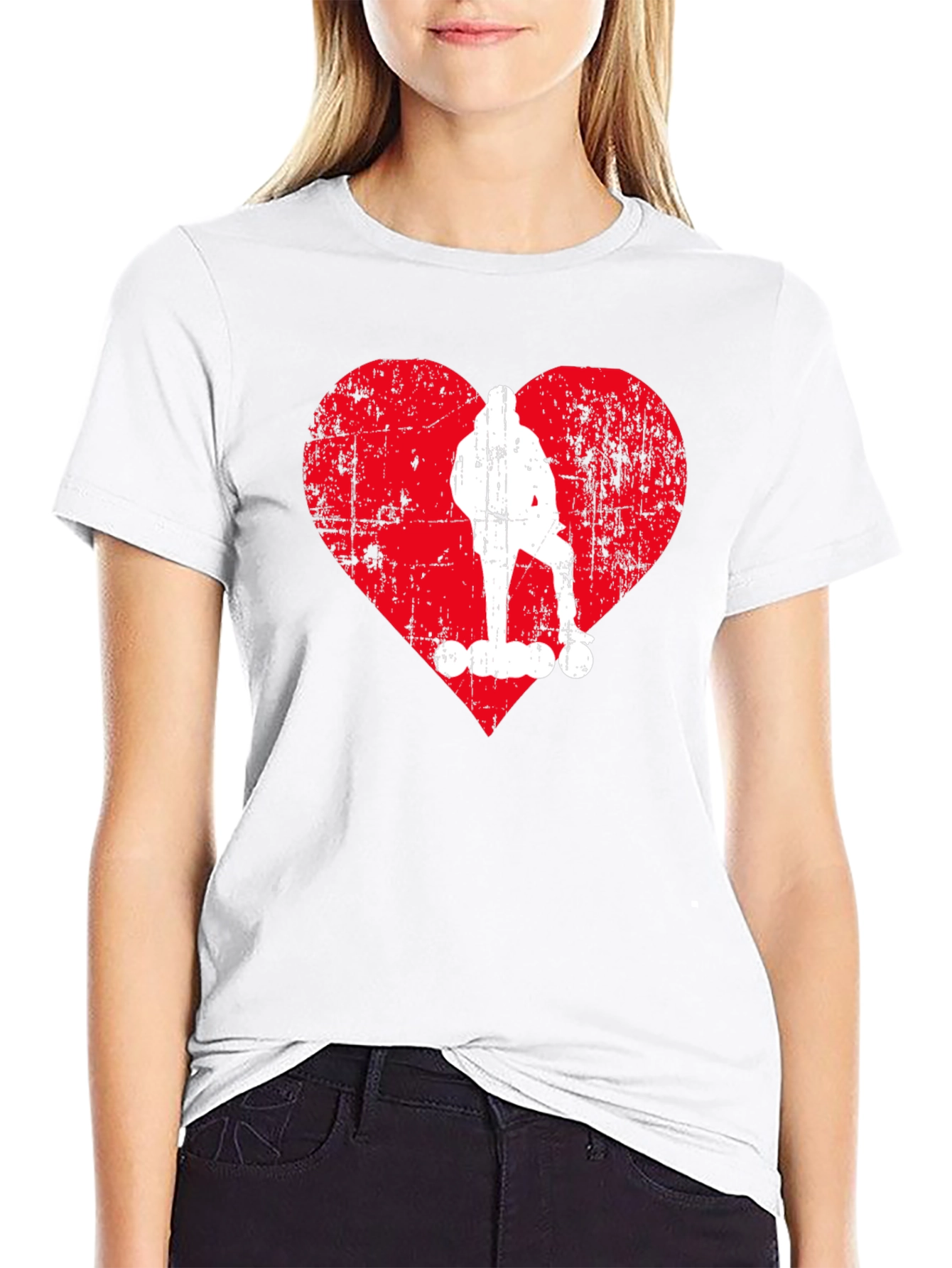 Skater Heart Graphic T-Shirt - Cool Casual Tee