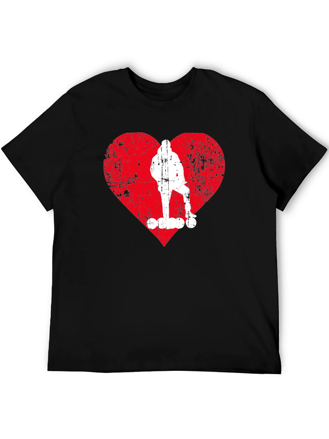 Skater Heart Graphic T-Shirt - Cool Casual Tee