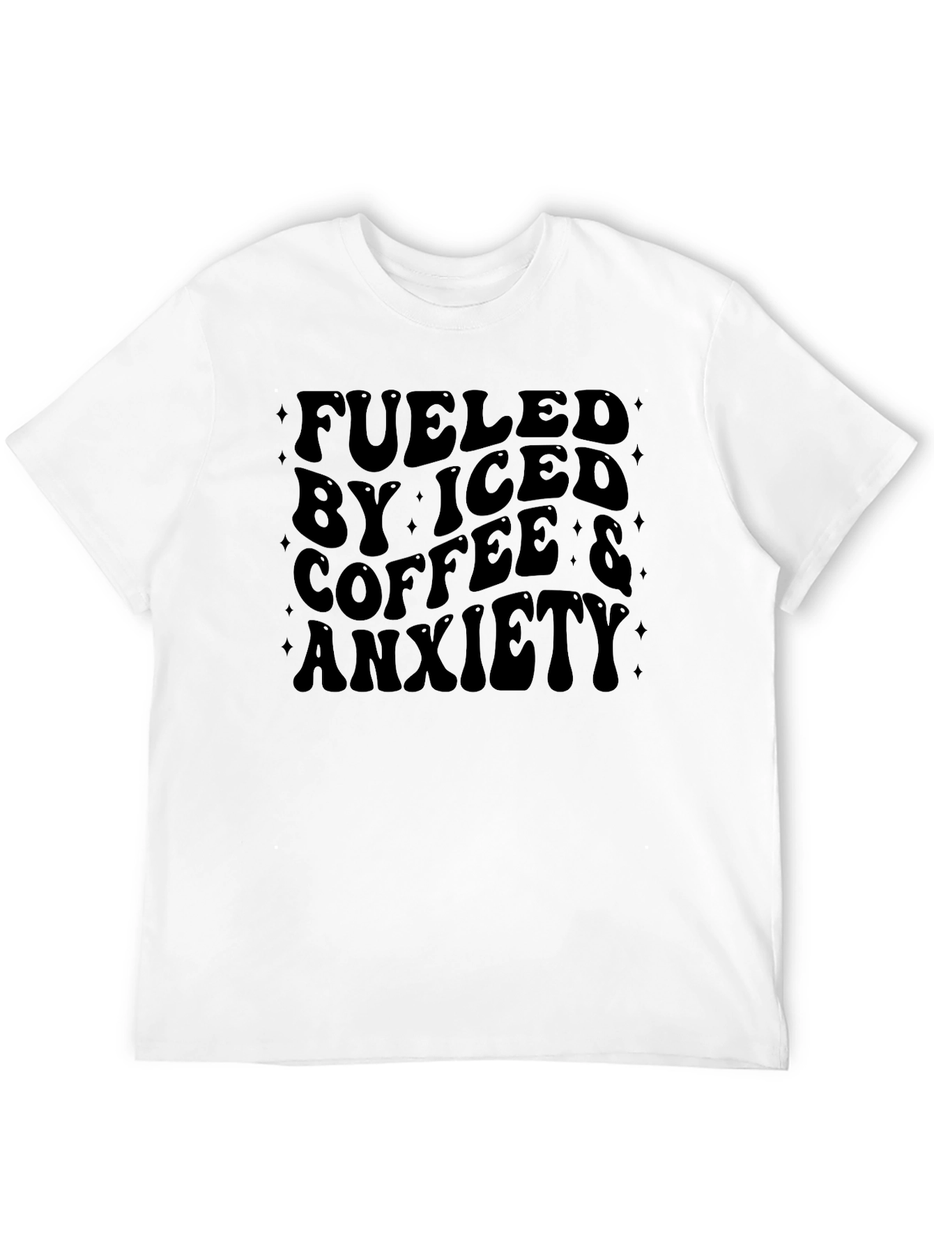 Fueled By Iced Coffee & Anxiety Graphic T-Shirt