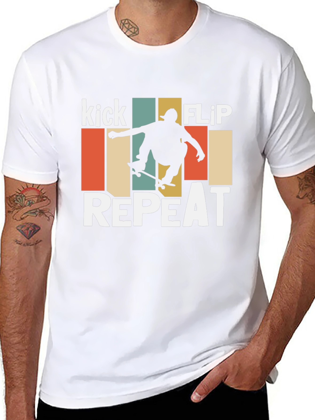 Kick Flip Repeat Skater Graphic T-Shirt
