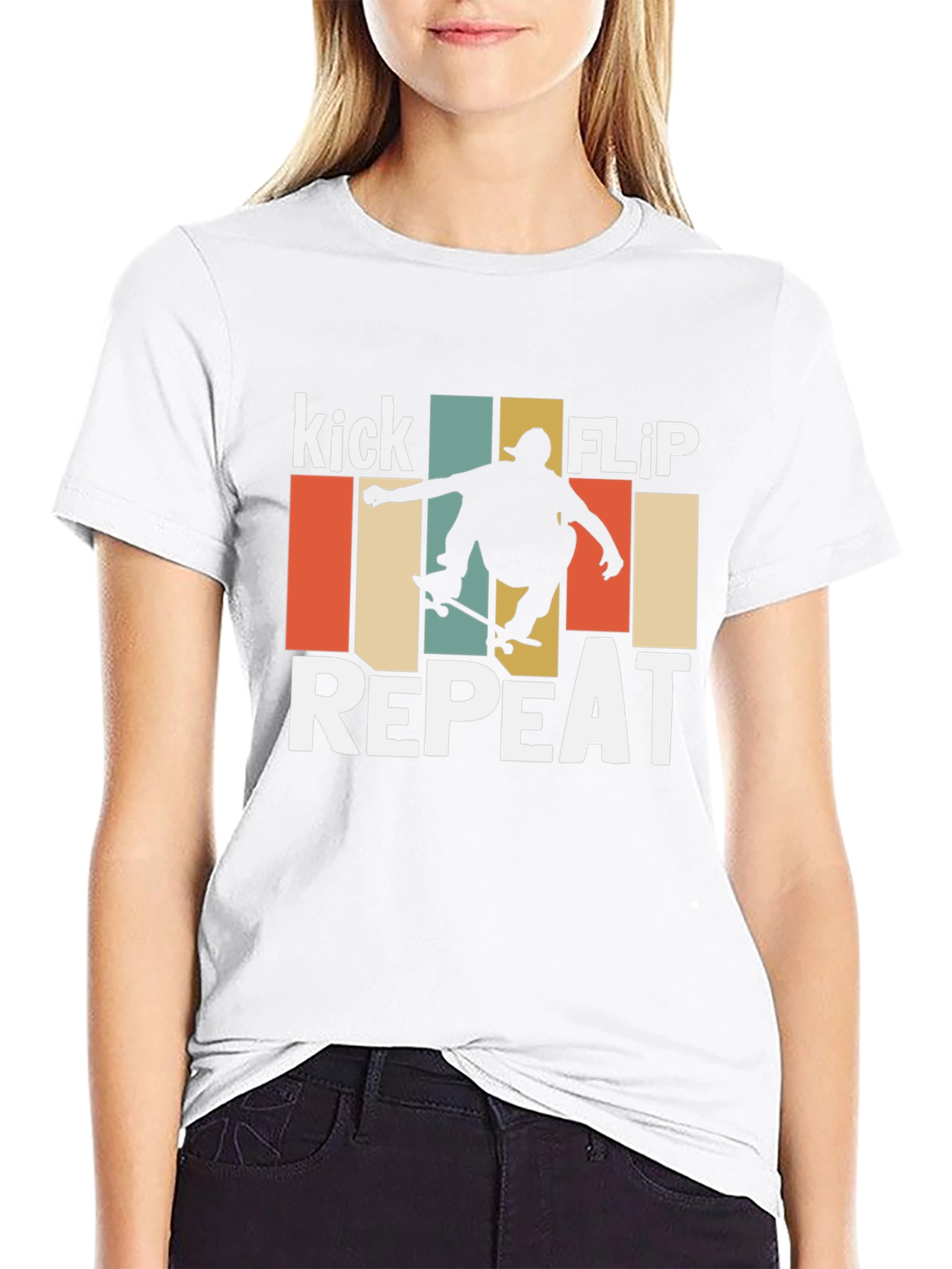 Kick Flip Repeat Skater Graphic T-Shirt