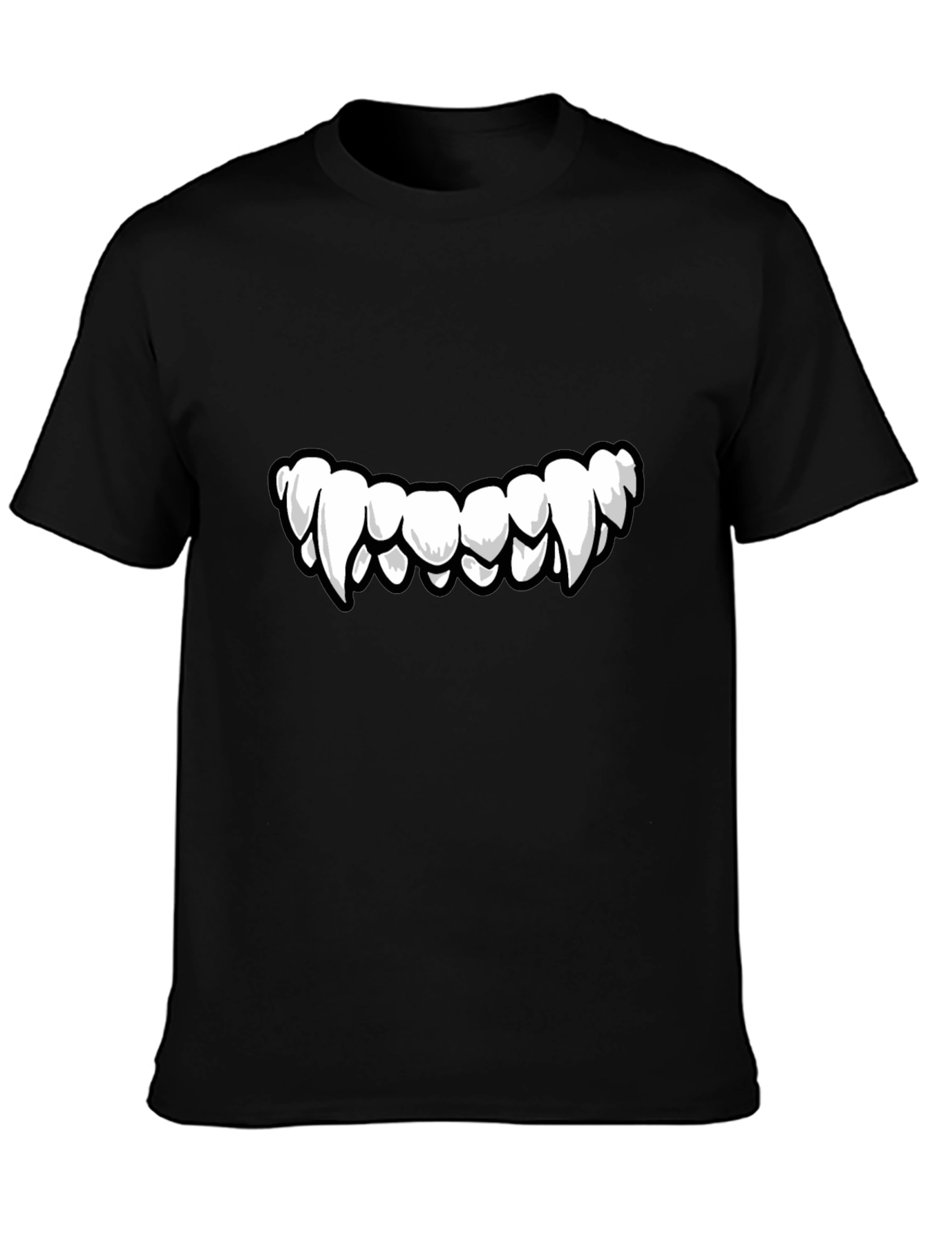 Monster Teeth Graphic Black T-Shirt