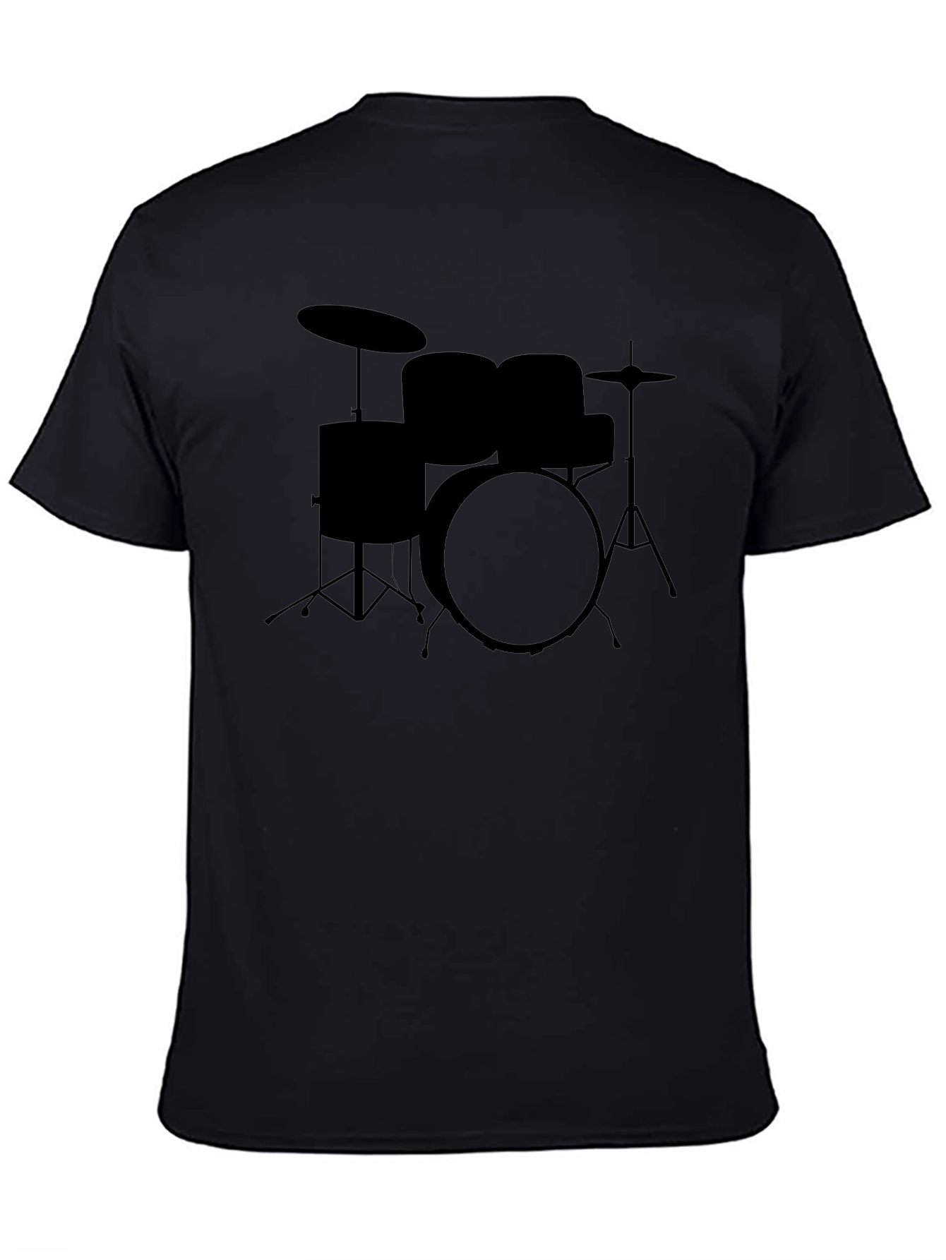 Drum Set Graphic Tee - Black T-Shirt
