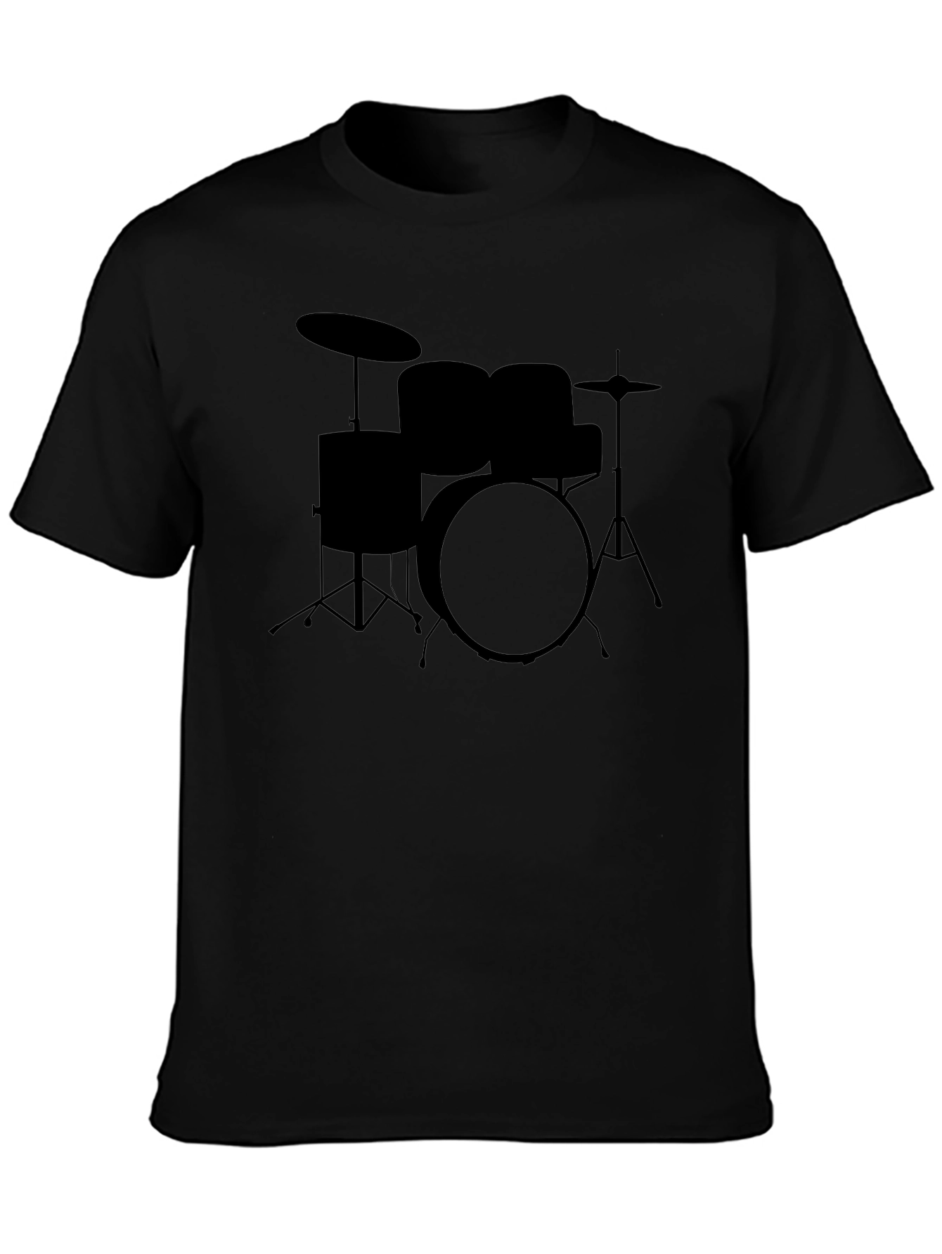 Drum Set Graphic Tee - Black T-Shirt