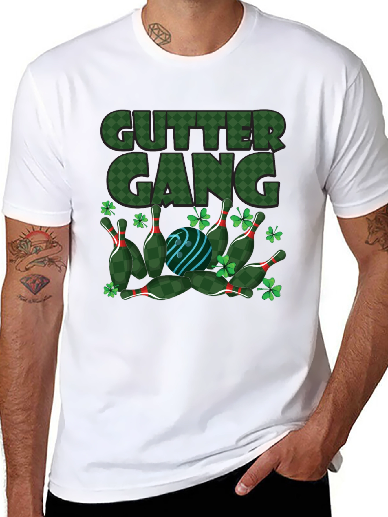 Gutter Gang St. Patricks Day Bowling T-Shirt