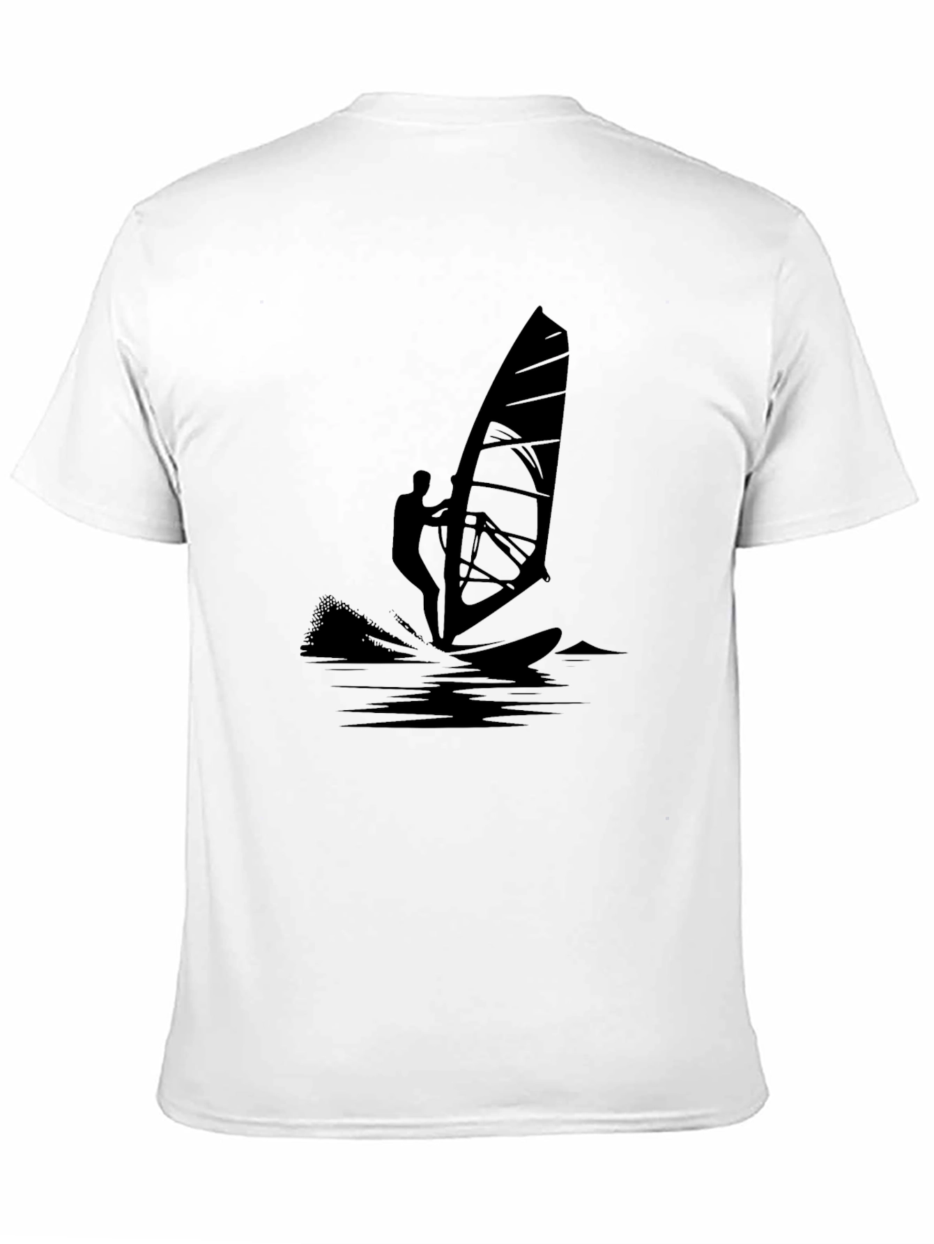Black Windsurfer Graphic Tee - Stylish & Unique Design
