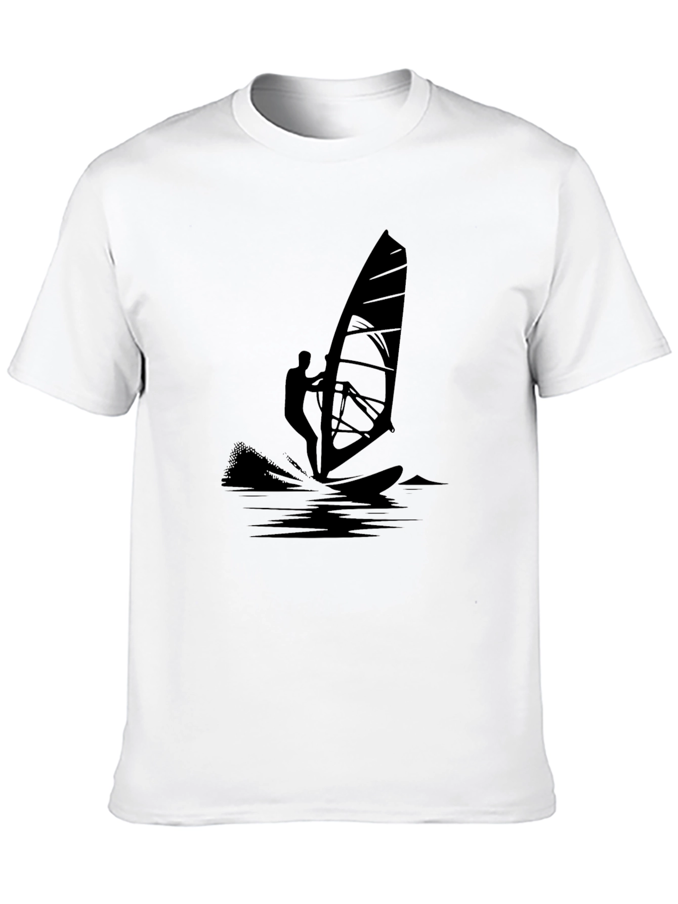 Black Windsurfer Graphic Tee - Stylish & Unique Design