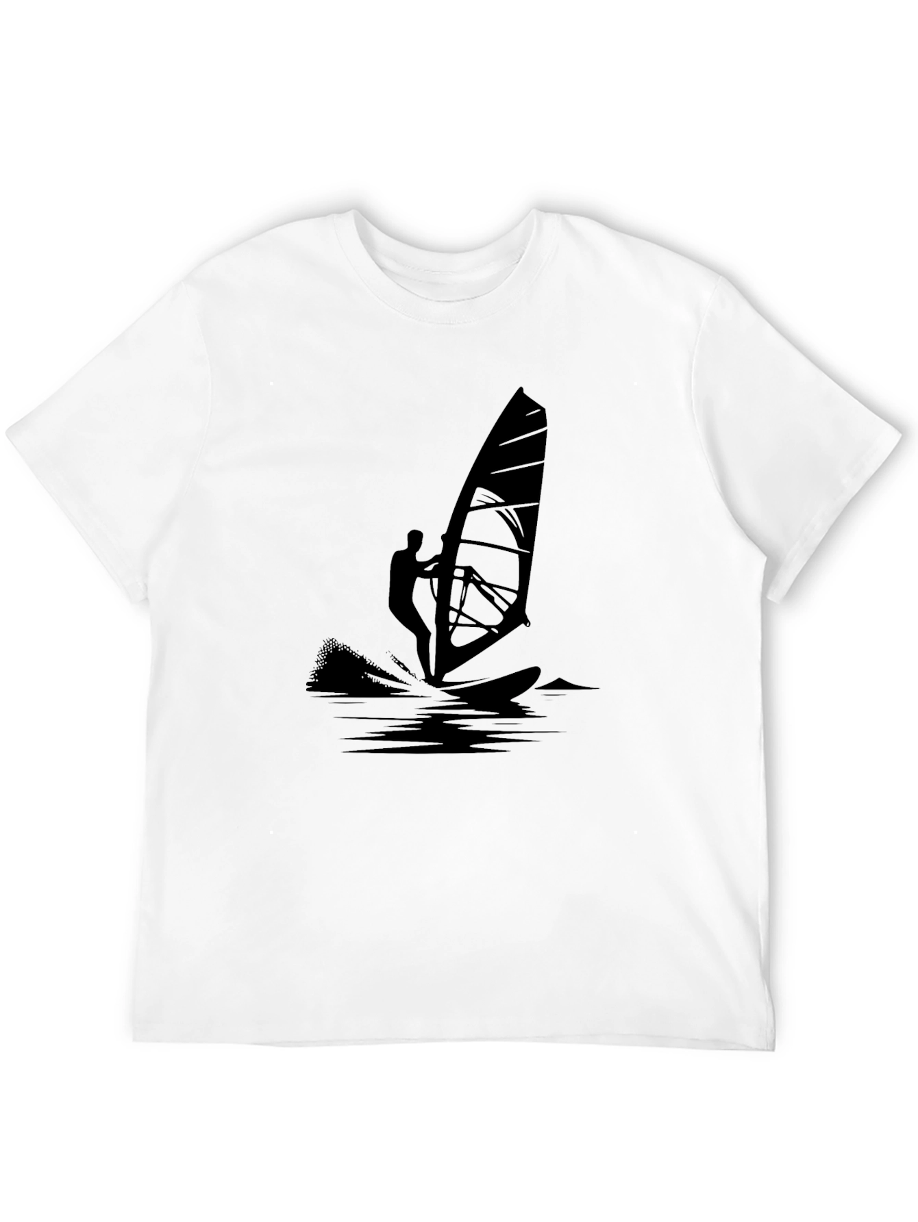 Black Windsurfer Graphic Tee - Stylish & Unique Design