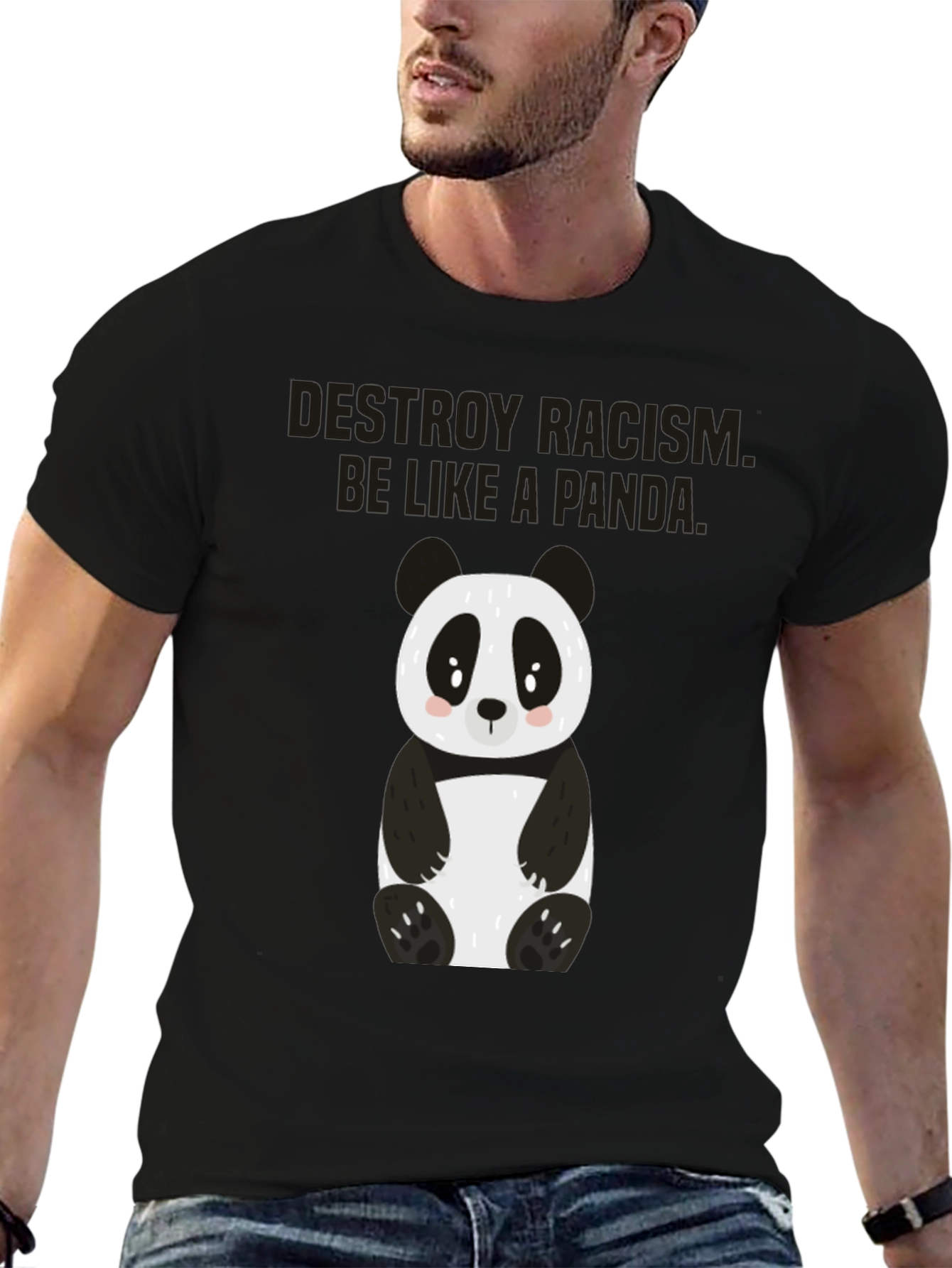 Destroy Racism Be Like A Panda T-Shirt