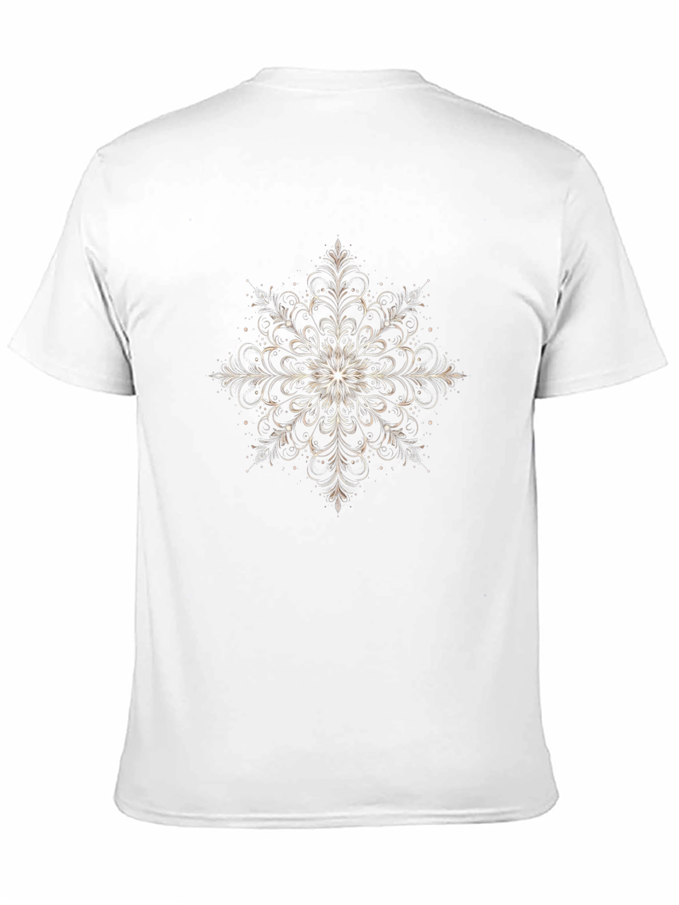 Elegant Floral Mandala Graphic Tee - Black