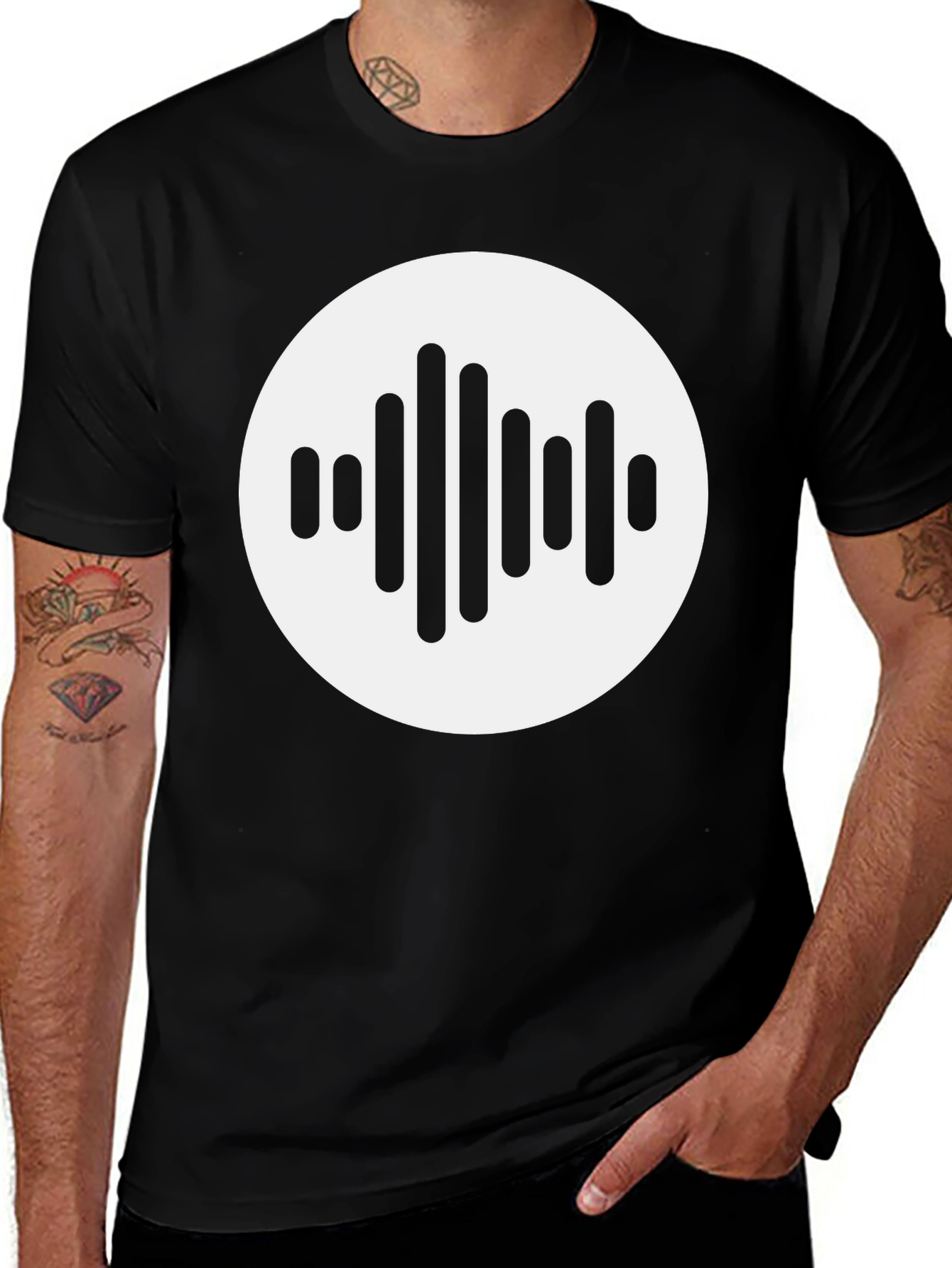 Soundwave Graphic Tee - Modern Black T-Shirt
