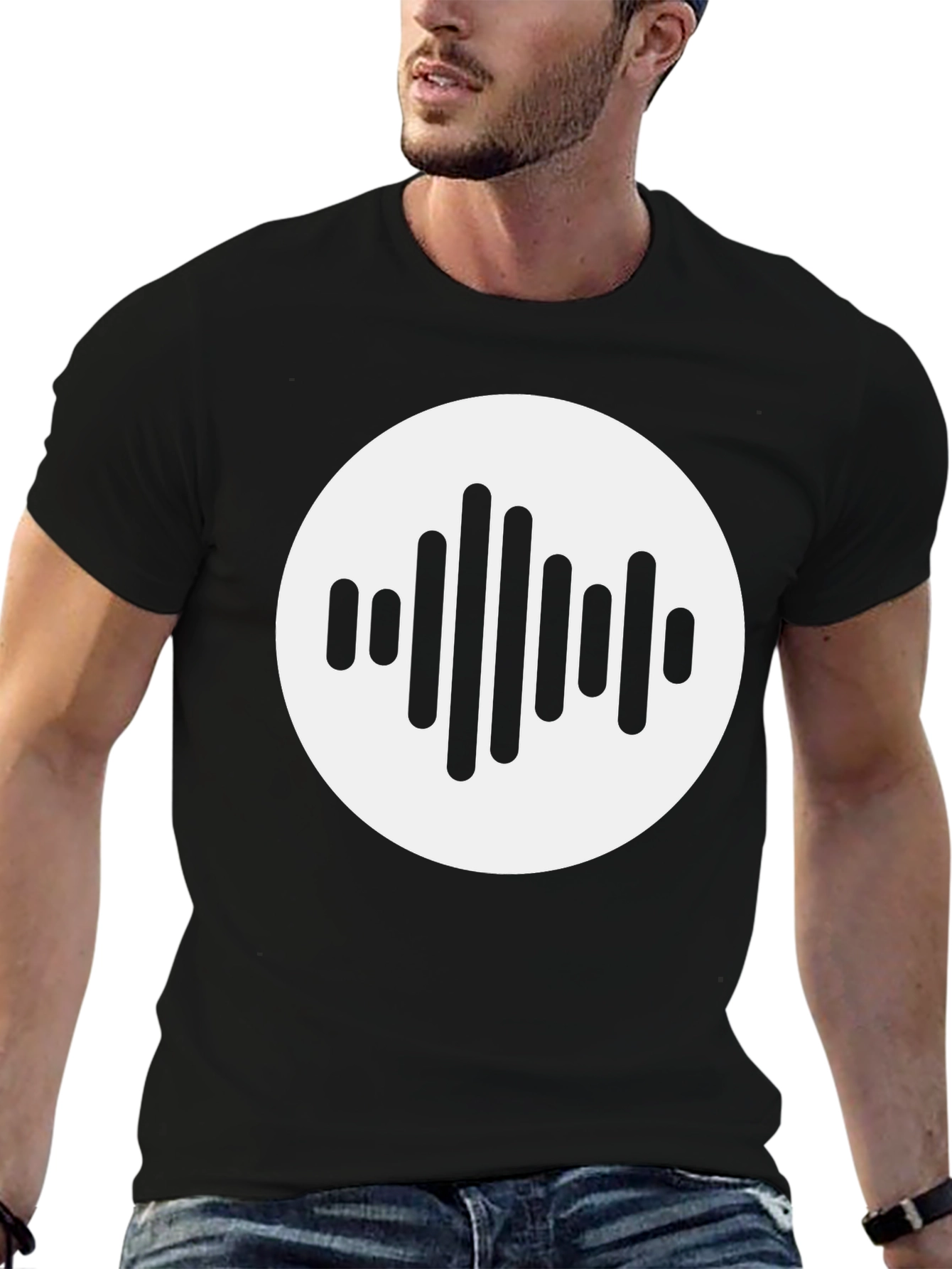 Soundwave Graphic Tee - Modern Black T-Shirt