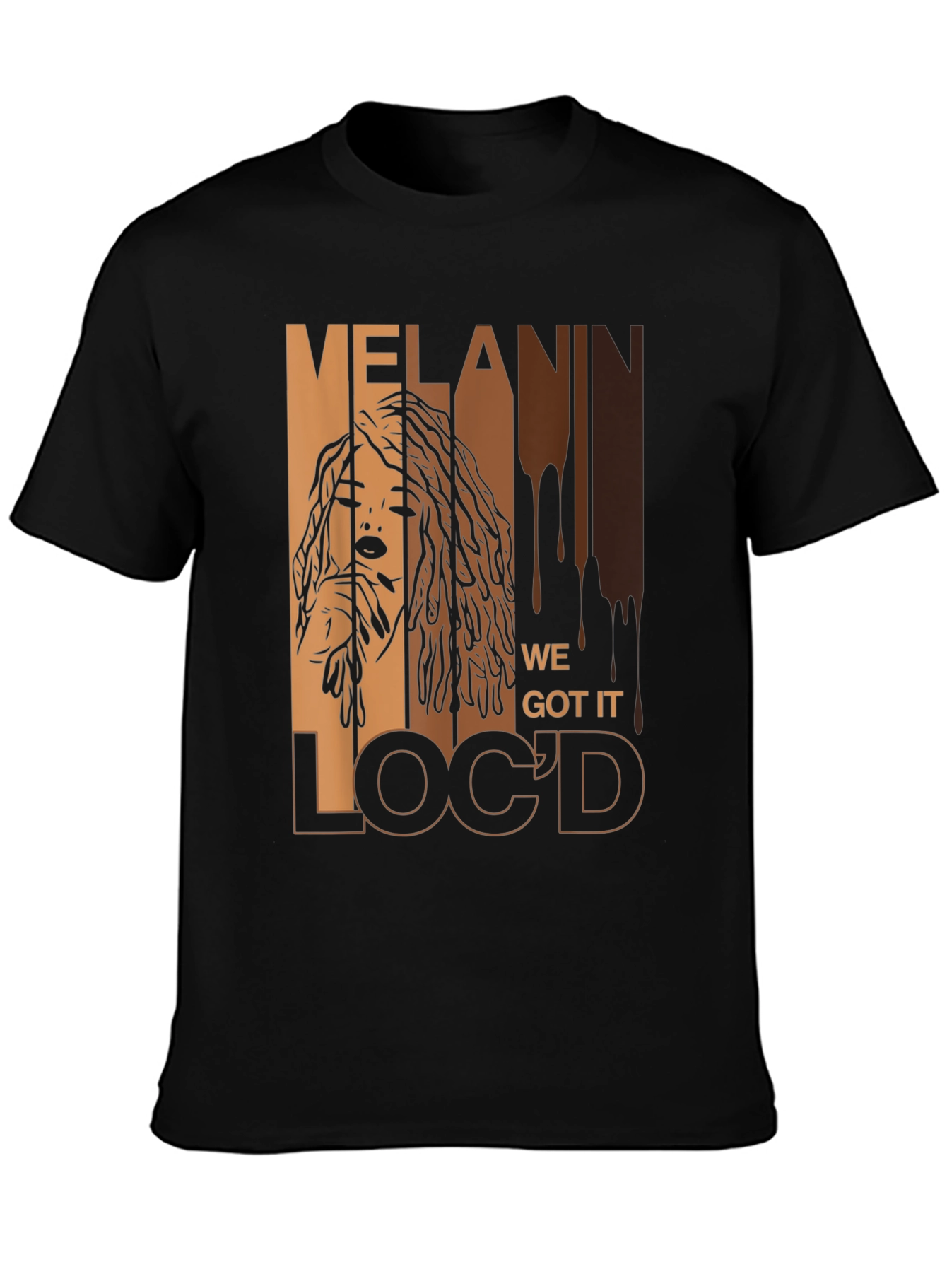 Melanin Locd T-Shirt - Stylish Black Pride Tee