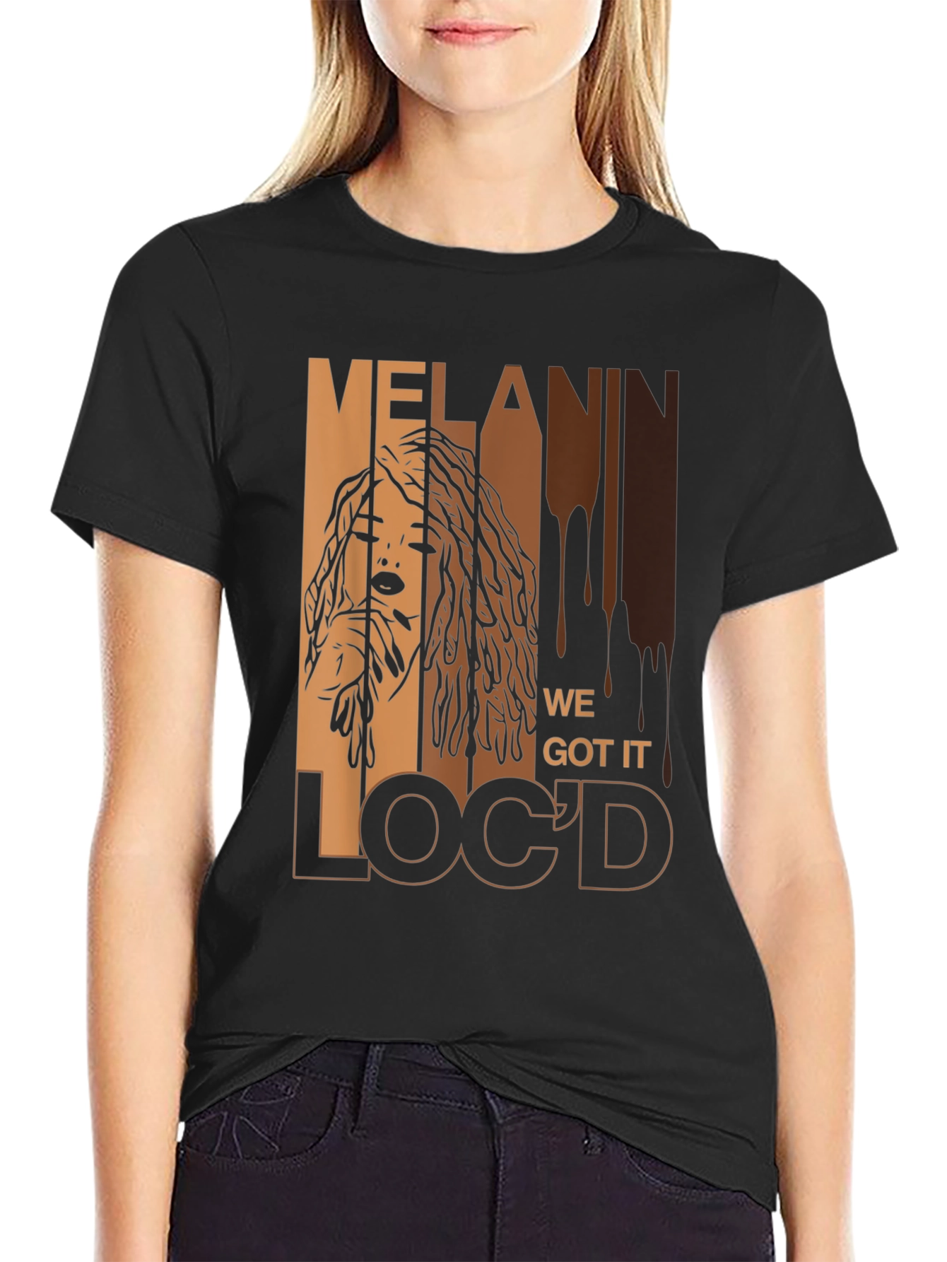 Melanin Locd T-Shirt - Stylish Black Pride Tee
