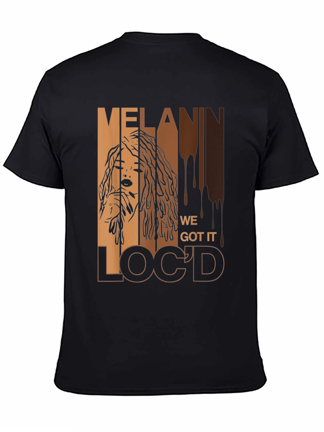 Melanin Locd T-Shirt - Stylish Black Pride Tee