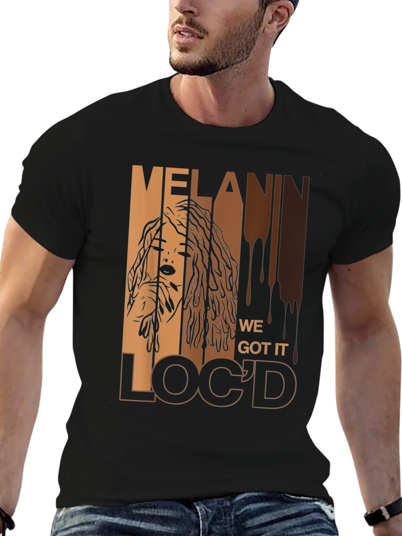 Melanin Locd T-Shirt - Stylish Black Pride Tee