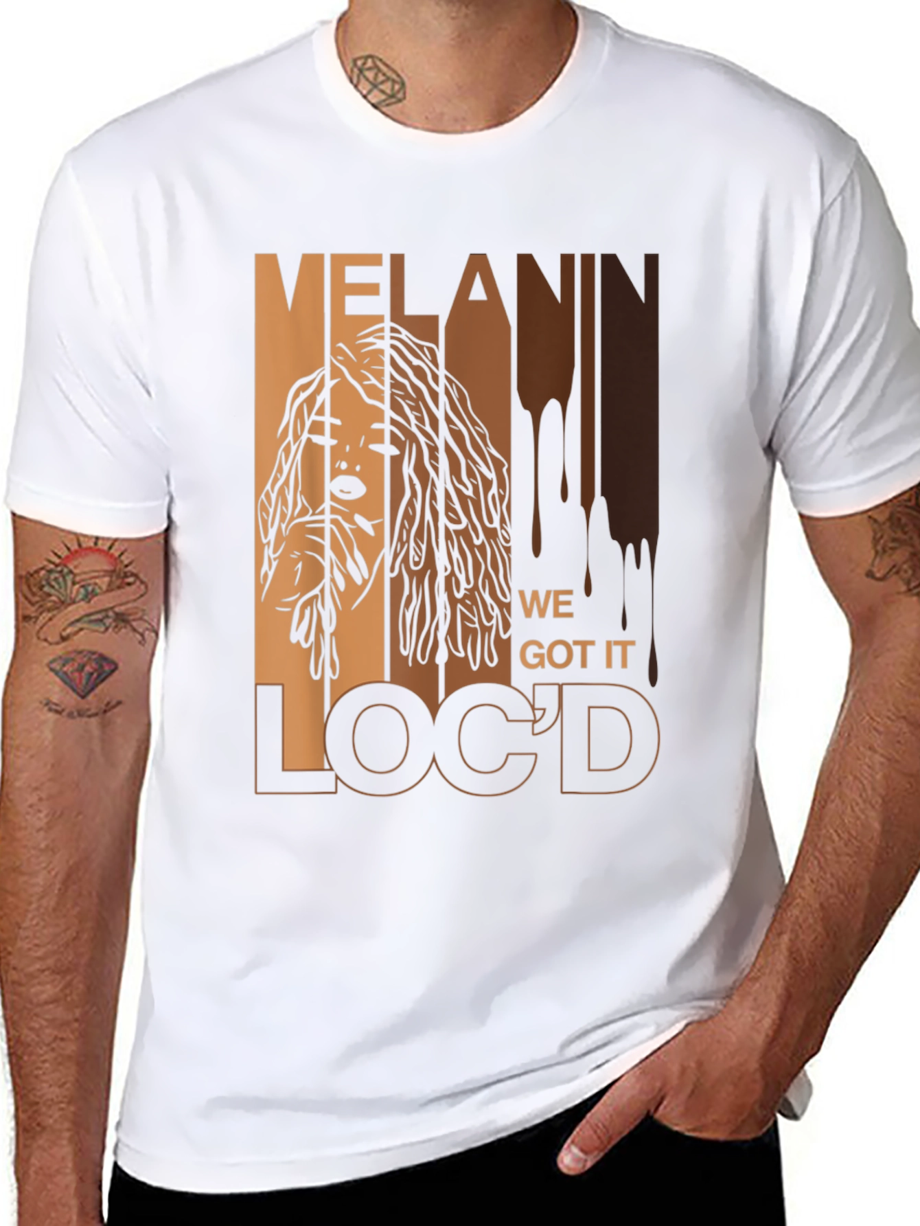 Melanin Locd T-Shirt - Stylish Black Pride Tee
