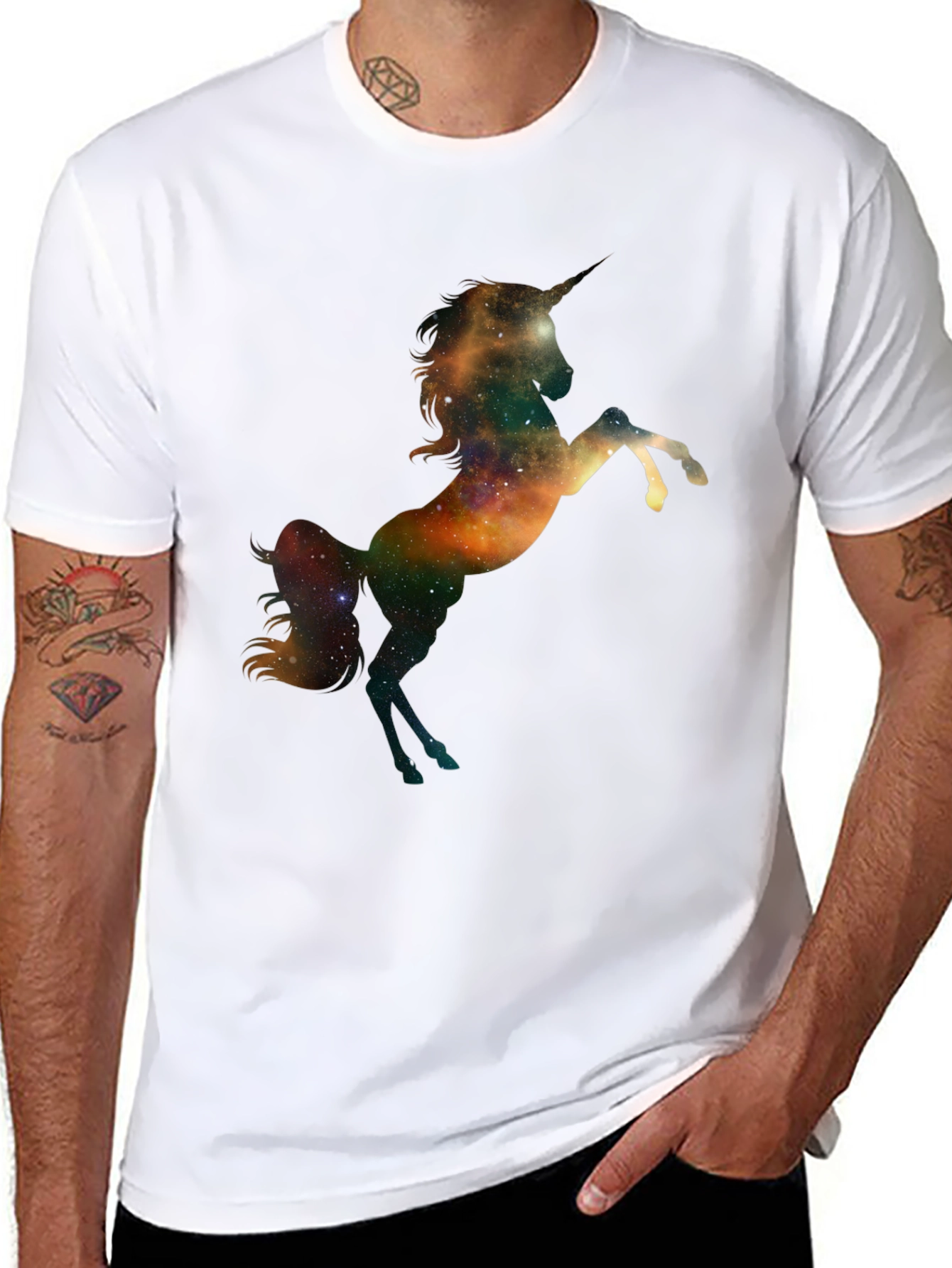 Galaxy Unicorn Black T-Shirt