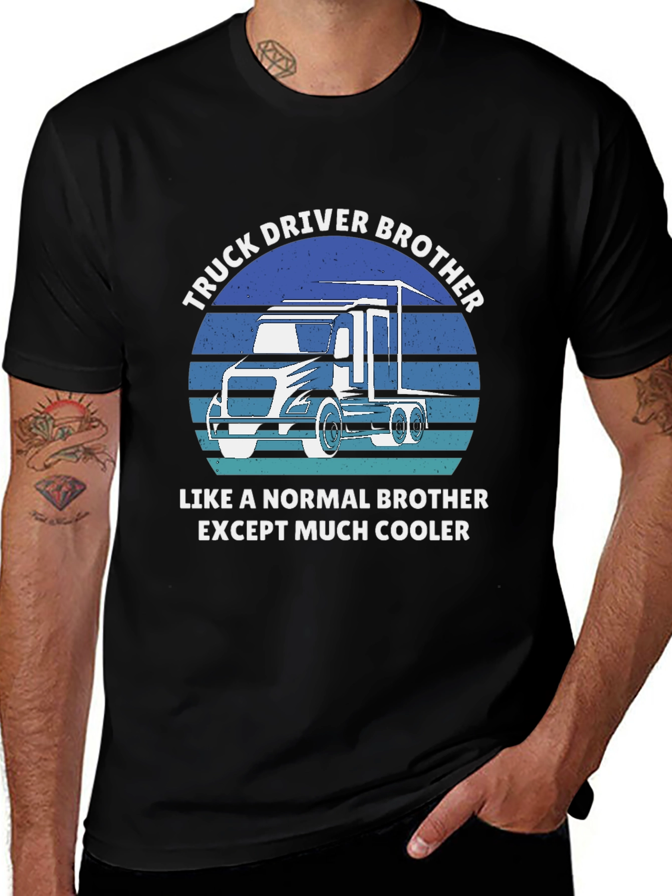 Truck Driver Brother Tee - Cooler Than Normal