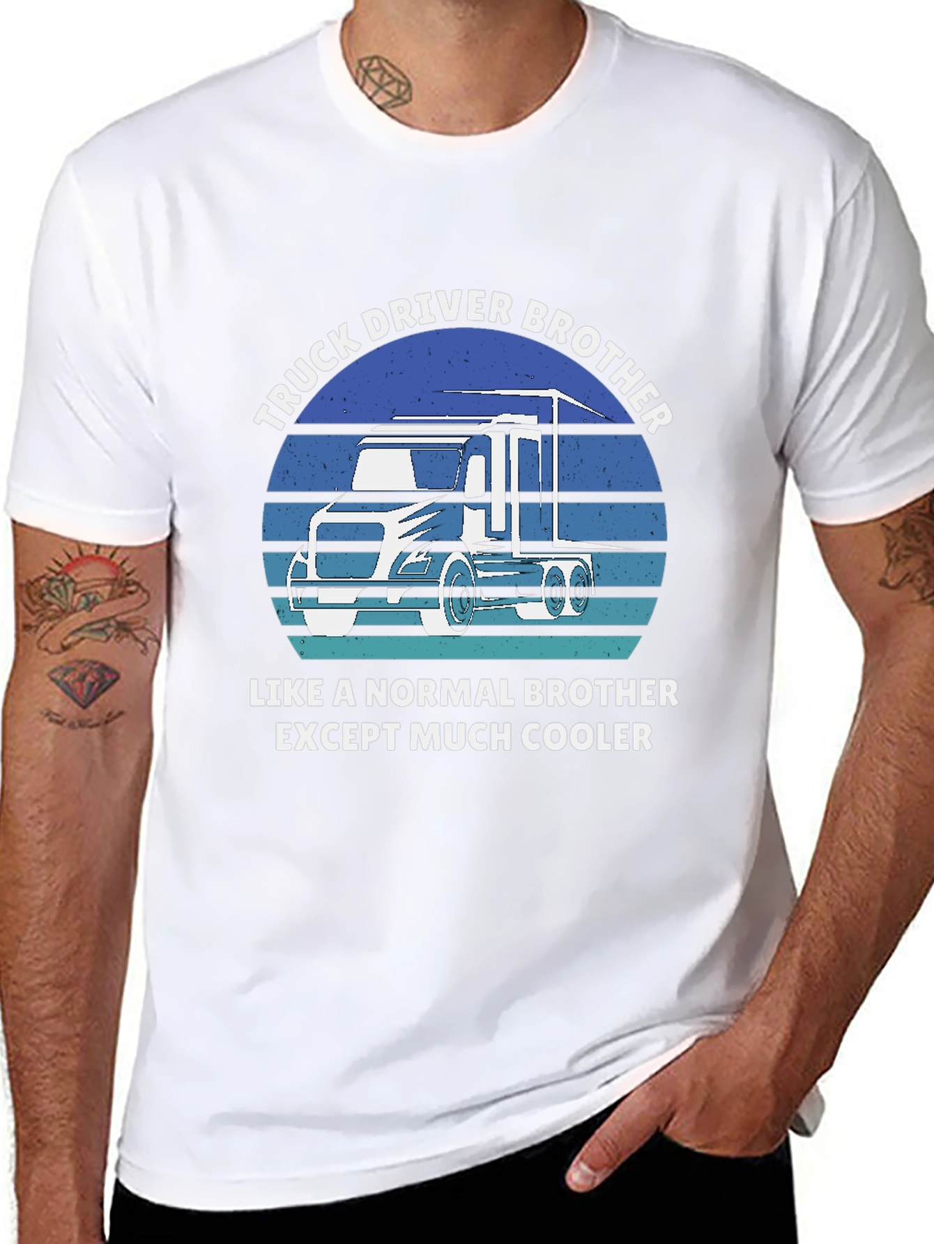 Truck Driver Brother Tee - Cooler Than Normal
