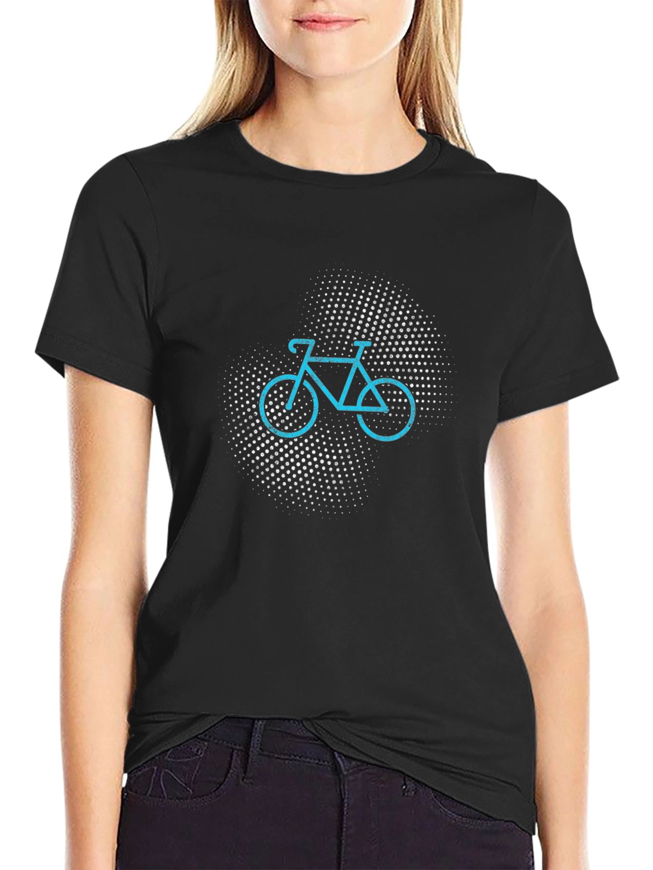 Cool Bicycle Graphic Tee - Mens Black T-Shirt