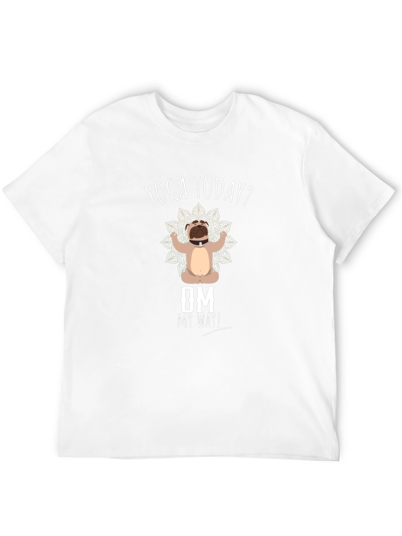 Yoga Today? Black T-Shirt Funny Meditating Dog Design
