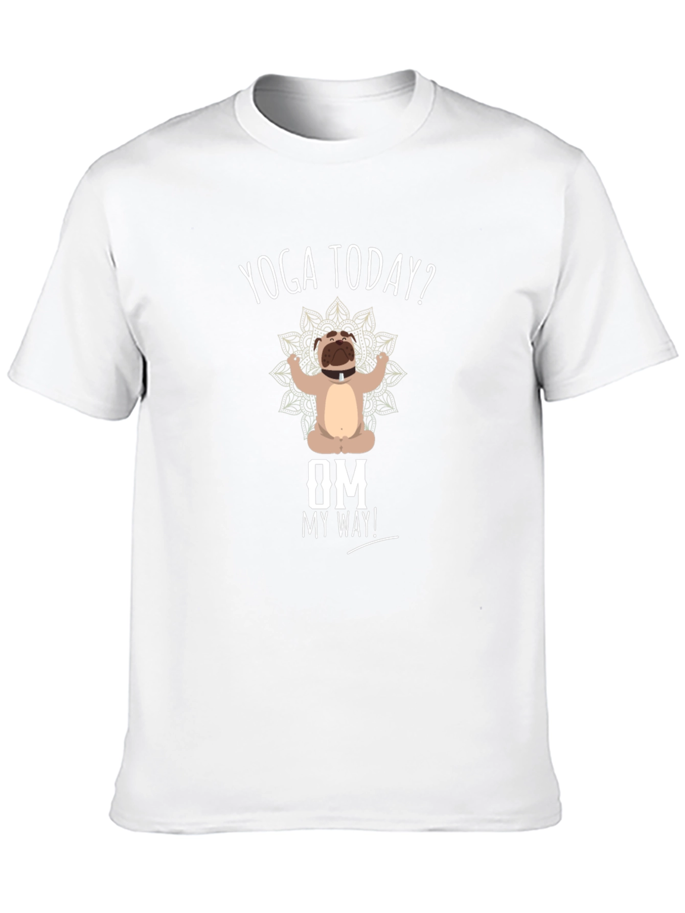 Yoga Today? Black T-Shirt Funny Meditating Dog Design