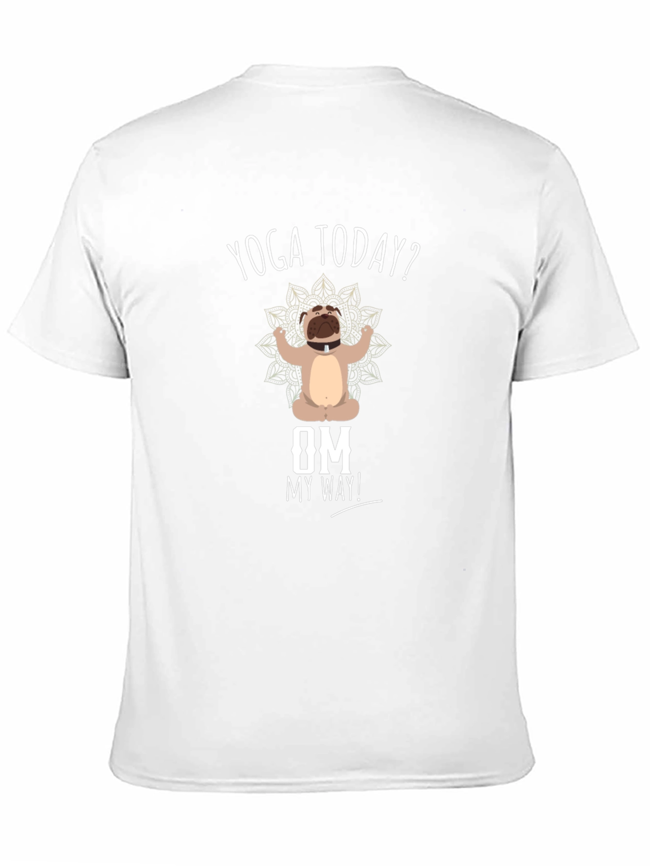 Yoga Today? Black T-Shirt Funny Meditating Dog Design