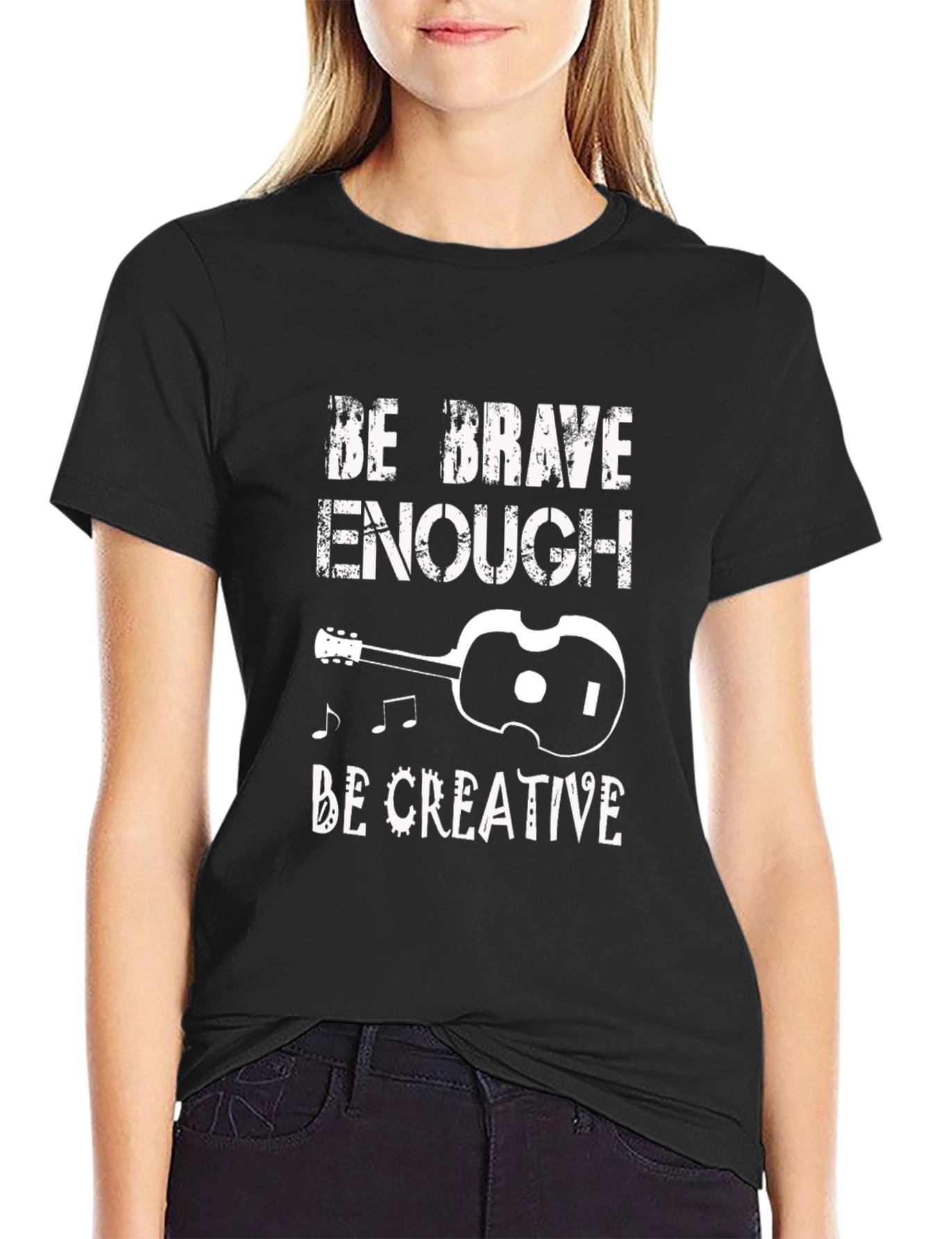 Be Brave Enough Creative Graphic T-Shirt