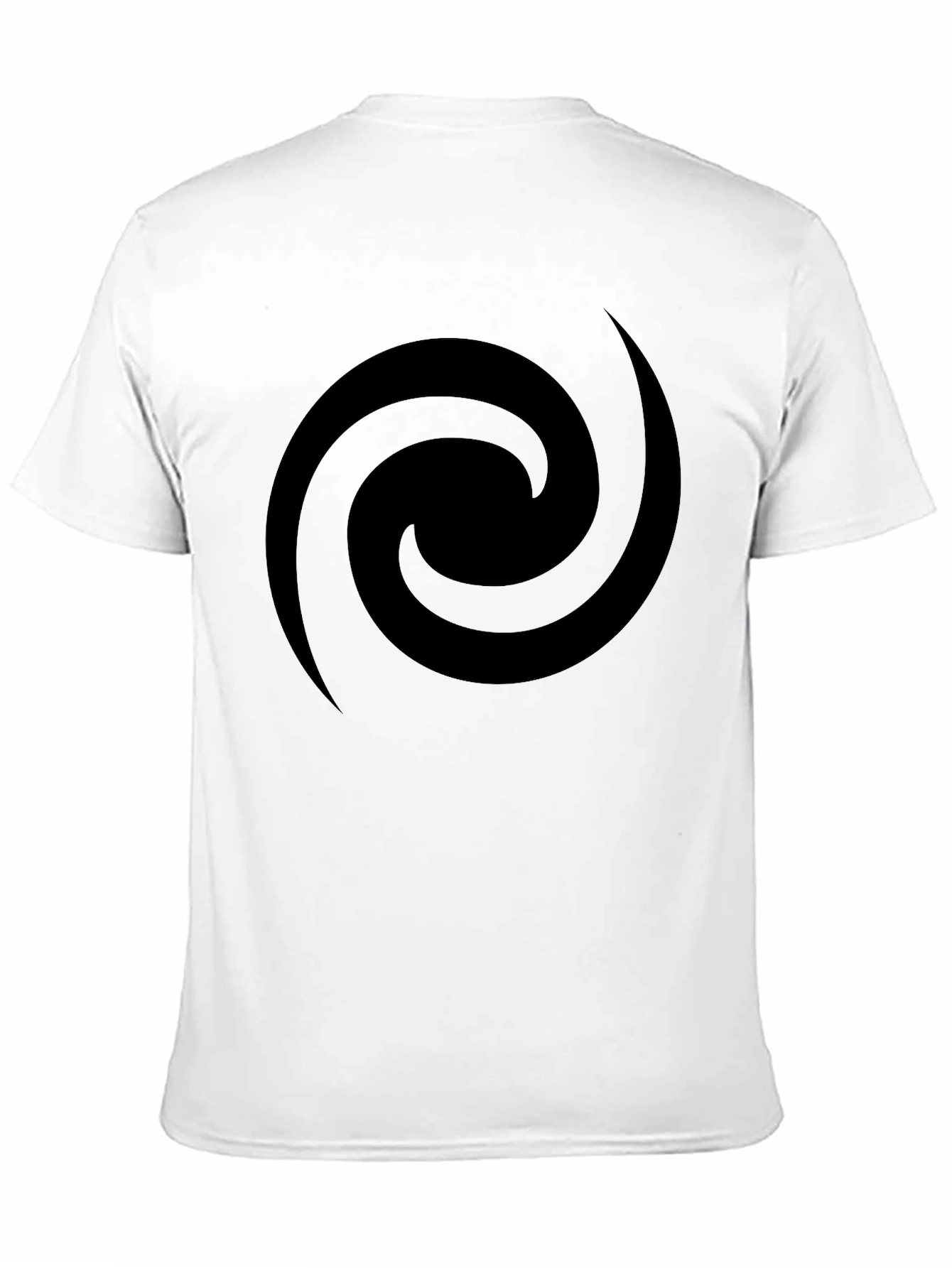 Mens Black Spiral Graphic Tee - Casual Style