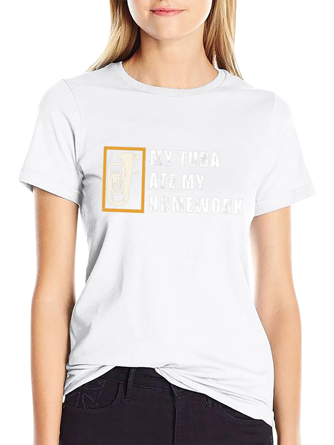 My Tuba Ate My Homework Black T-Shirt