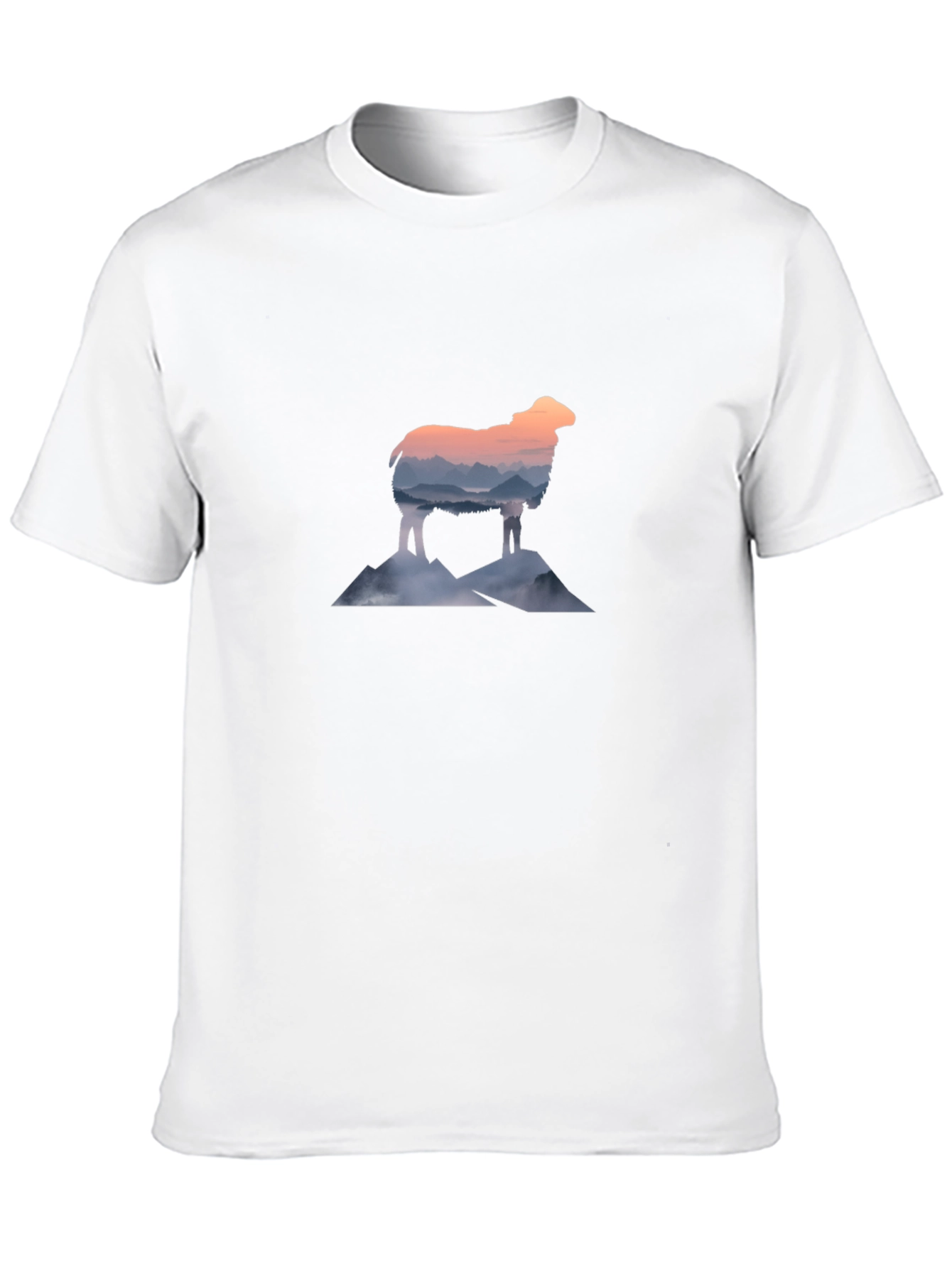 Mountain Sheep Graphic Tee - Stylish Black T-Shirt