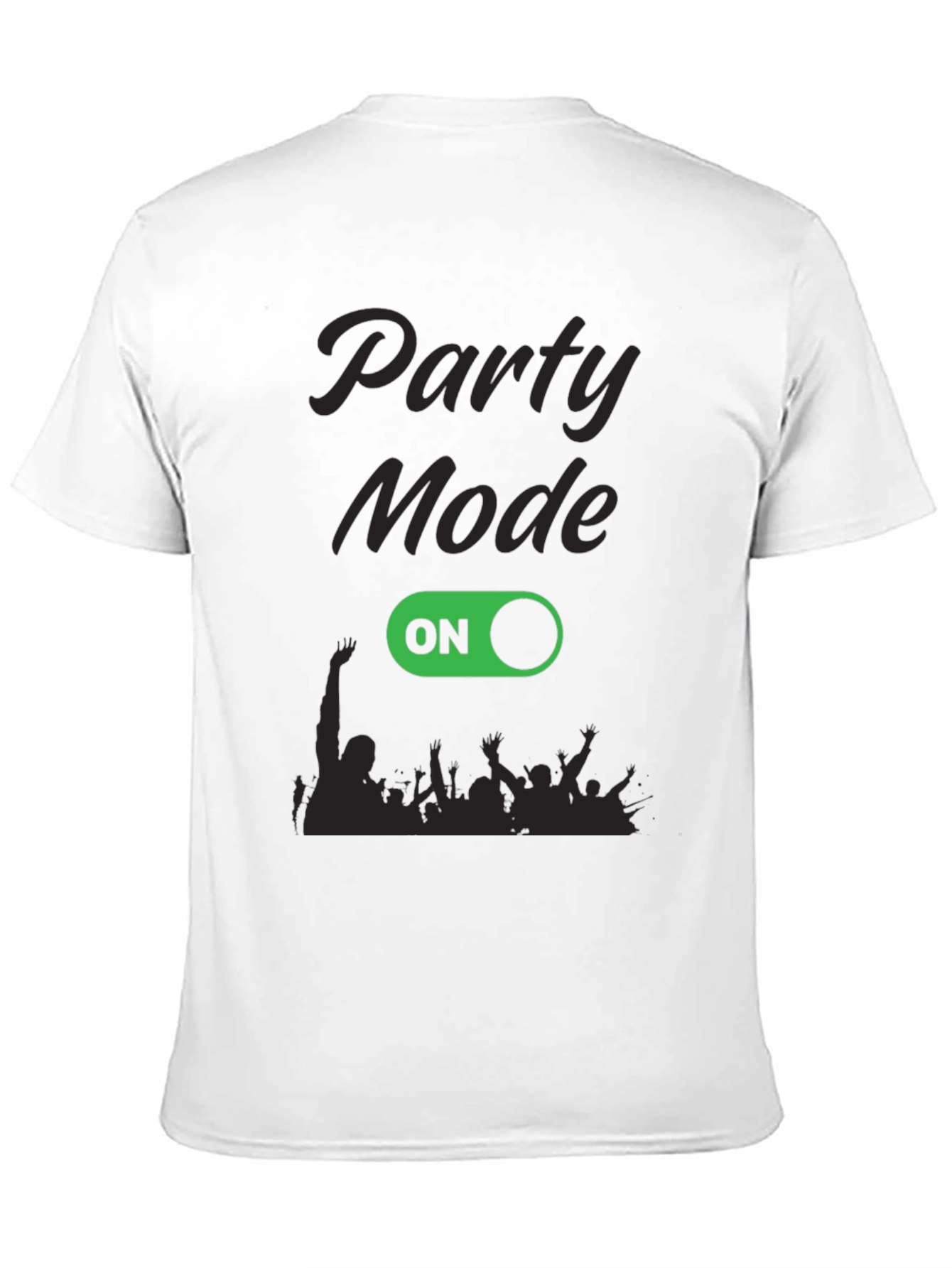 Party Mode On Black Graphic Tee