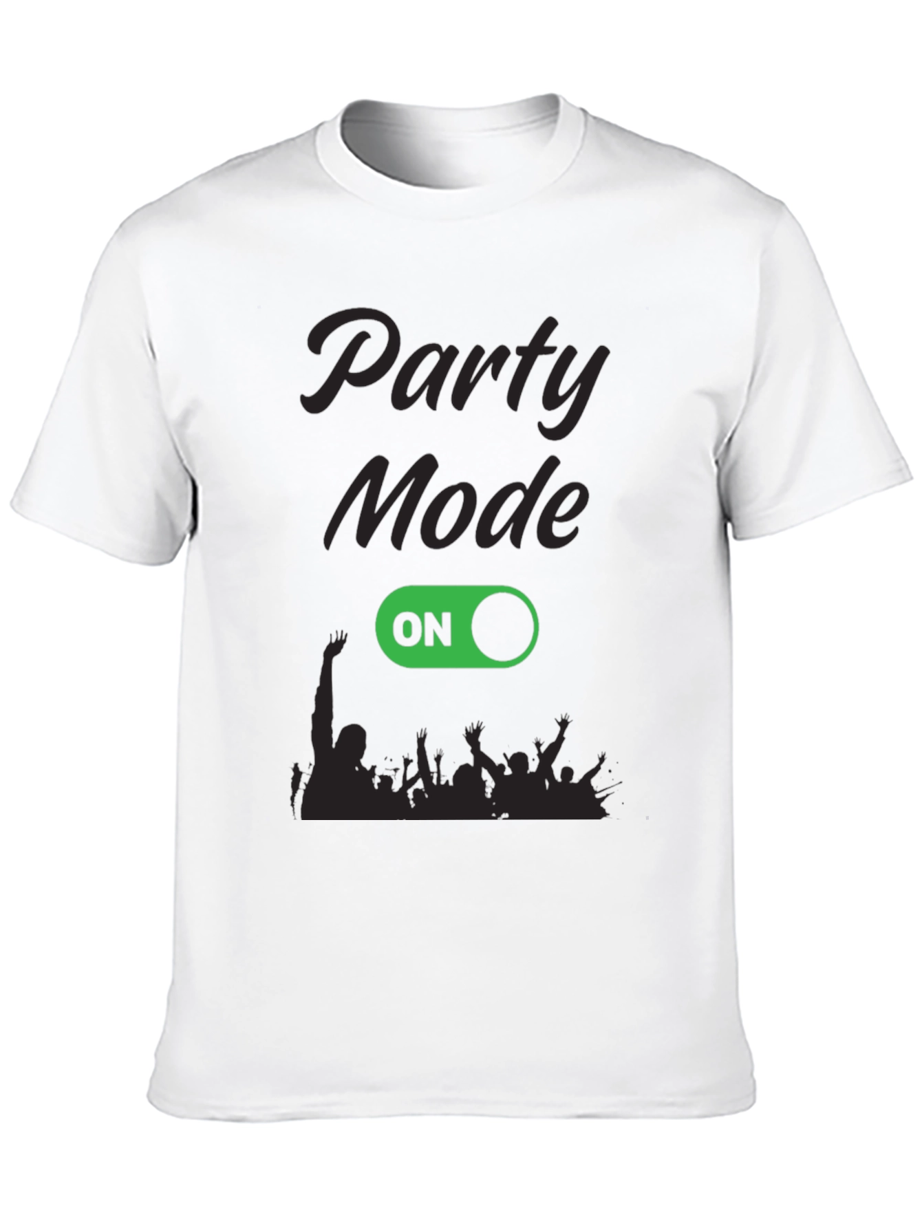 Party Mode On Black Graphic Tee