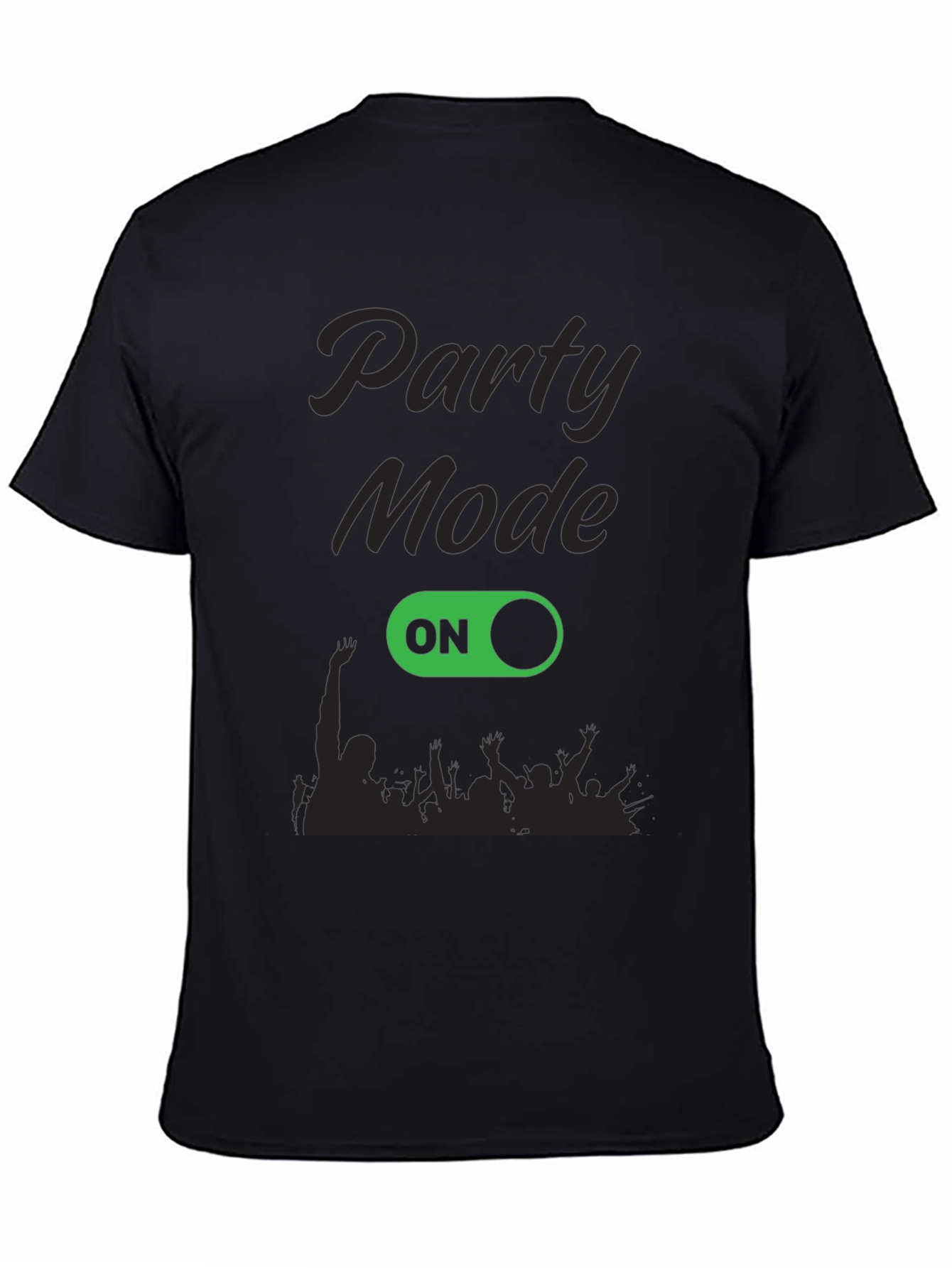 Party Mode On Black Graphic Tee