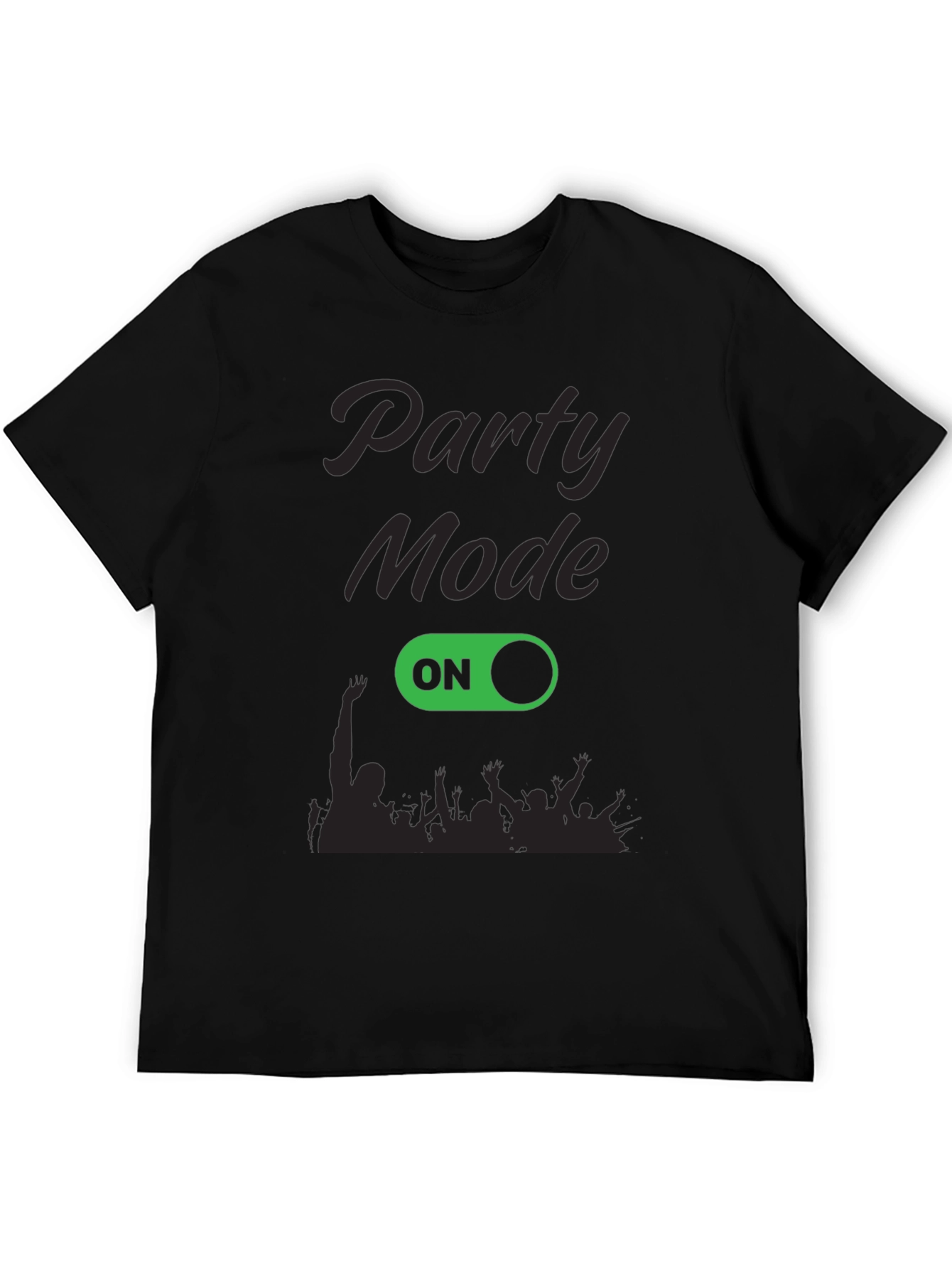 Party Mode On Black Graphic Tee