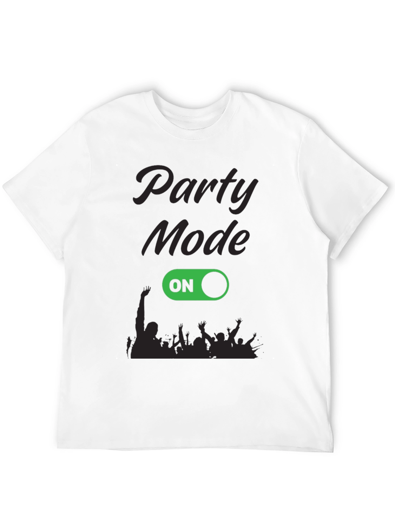 Party Mode On Black Graphic Tee