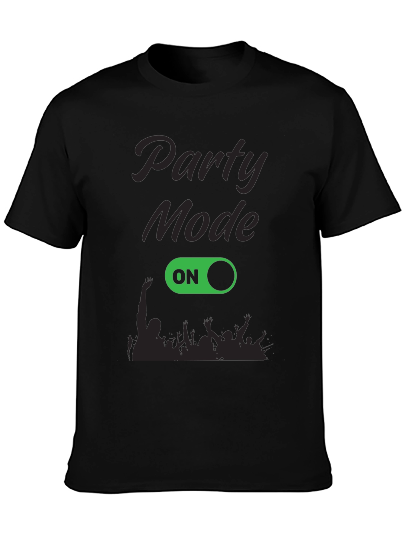 Party Mode On Black Graphic Tee