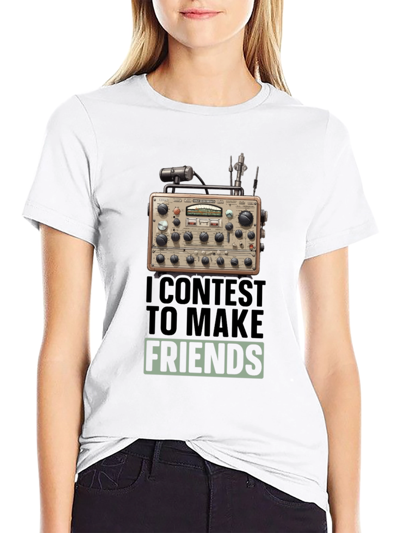 Ham Radio T-Shirt: I Contest to Make Friends